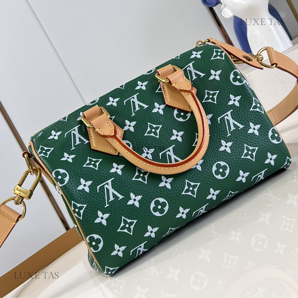 Vert Speedy P9 Bandoulière 25 Leather Crossbody Bag for Women