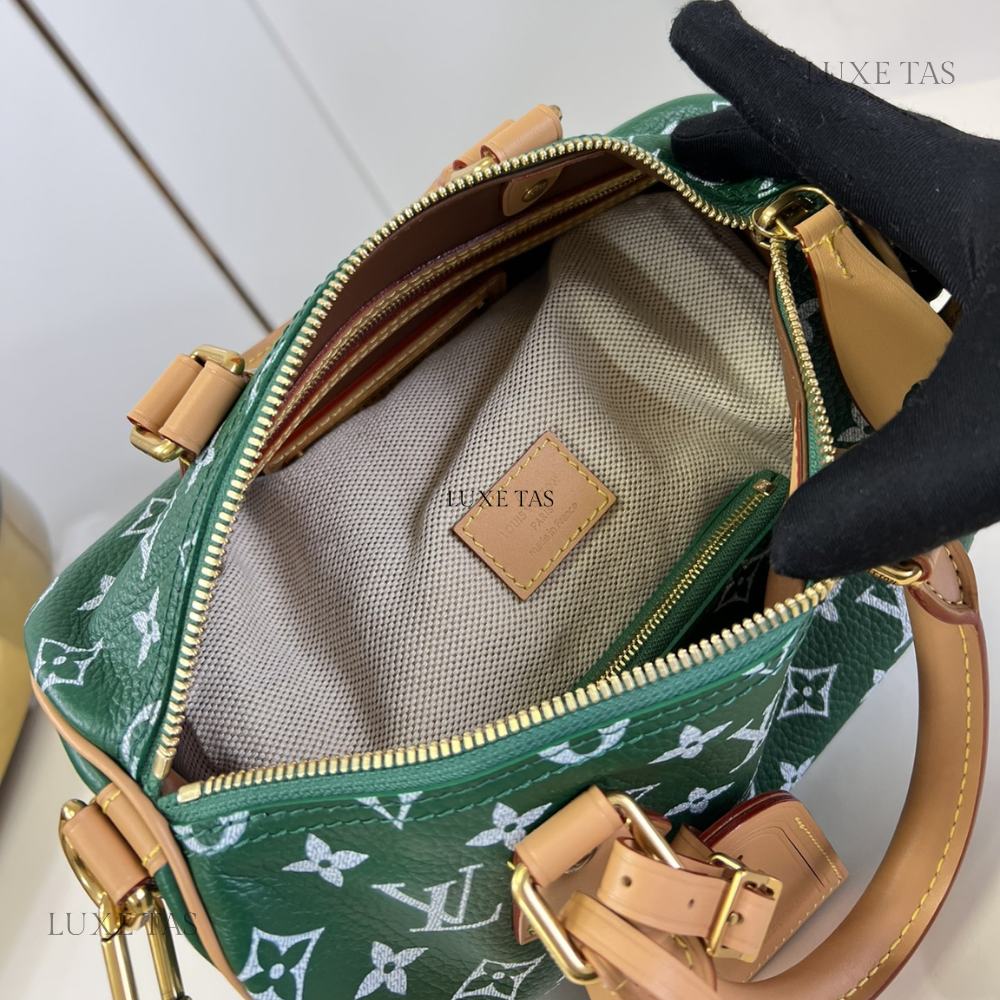 Vert Speedy P9 Bandoulière 25 Leather Crossbody Bag for Women