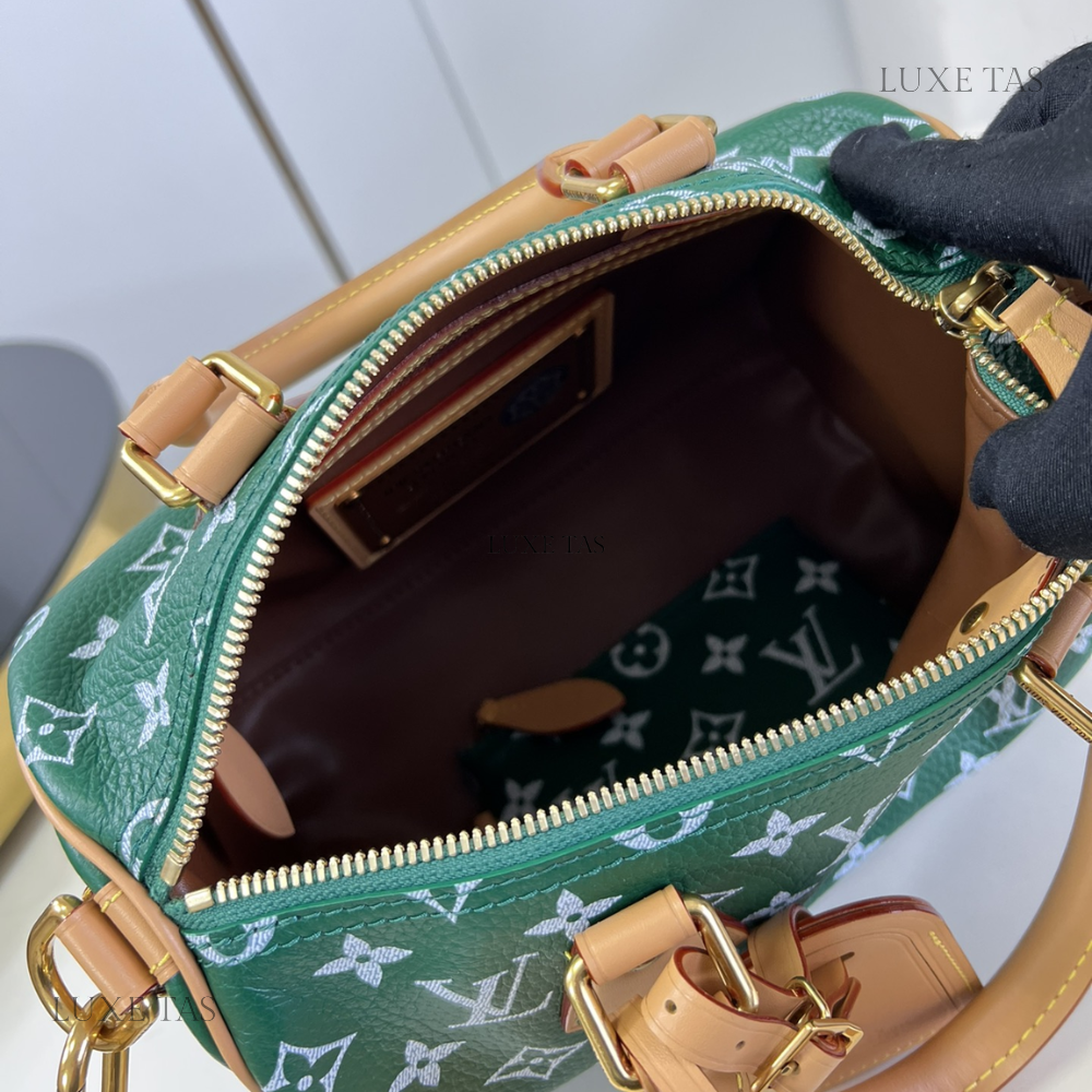 Vert Speedy P9 Bandoulière 25 Leather Crossbody Bag for Women