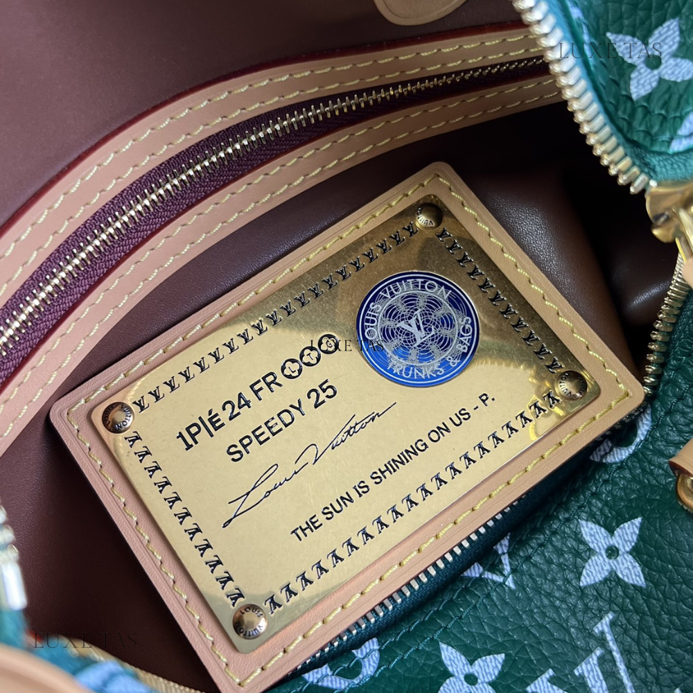Vert Speedy P9 Bandoulière 25 Leather Crossbody Bag for Women