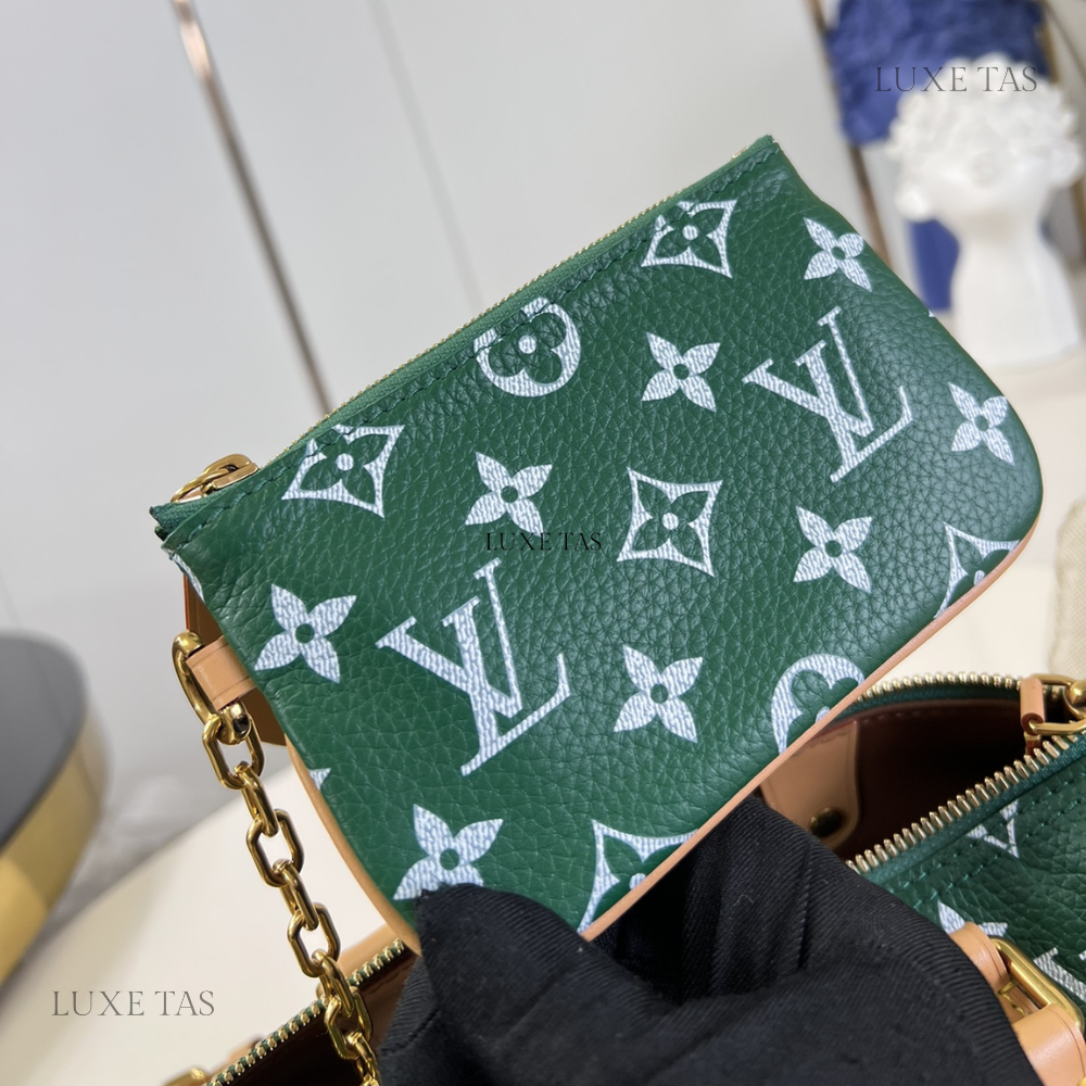 Vert Speedy P9 Bandoulière 25 Leather Crossbody Bag for Women