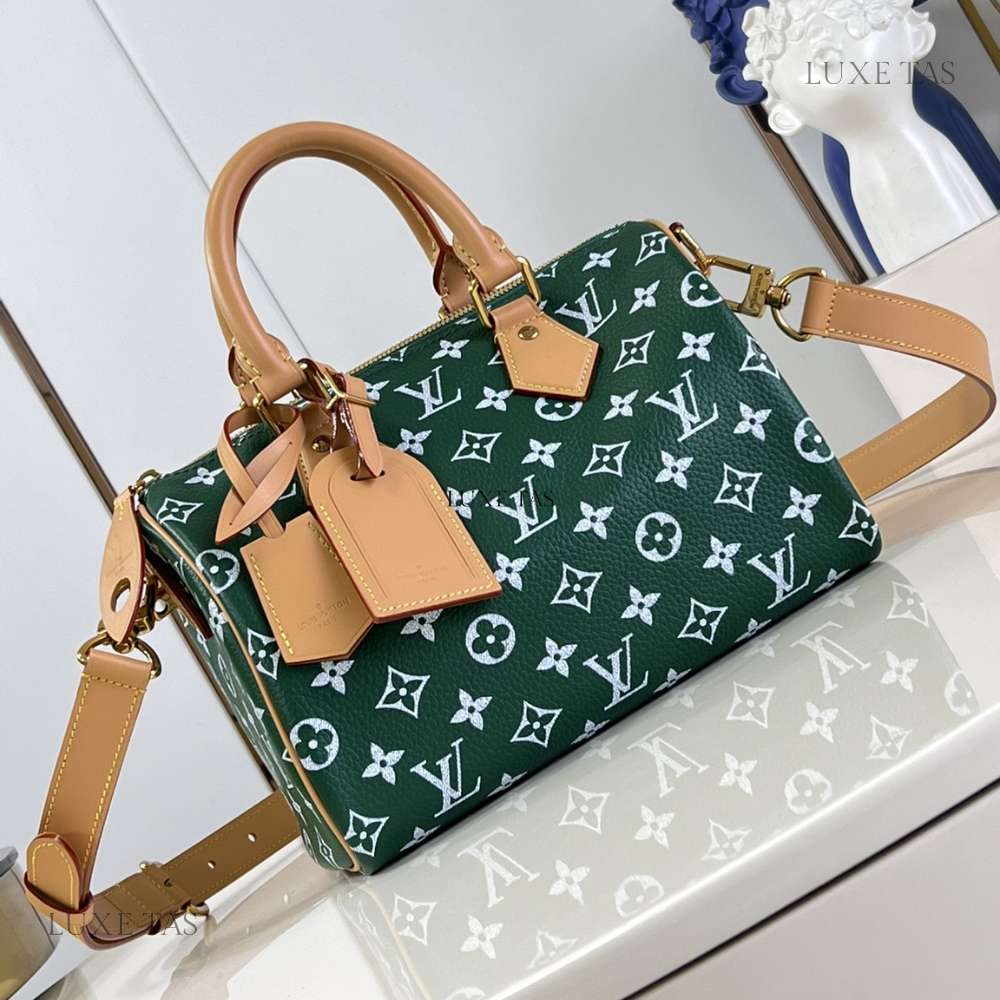 Vert Speedy P9 Bandoulière 25 Leather Crossbody Bag for Women