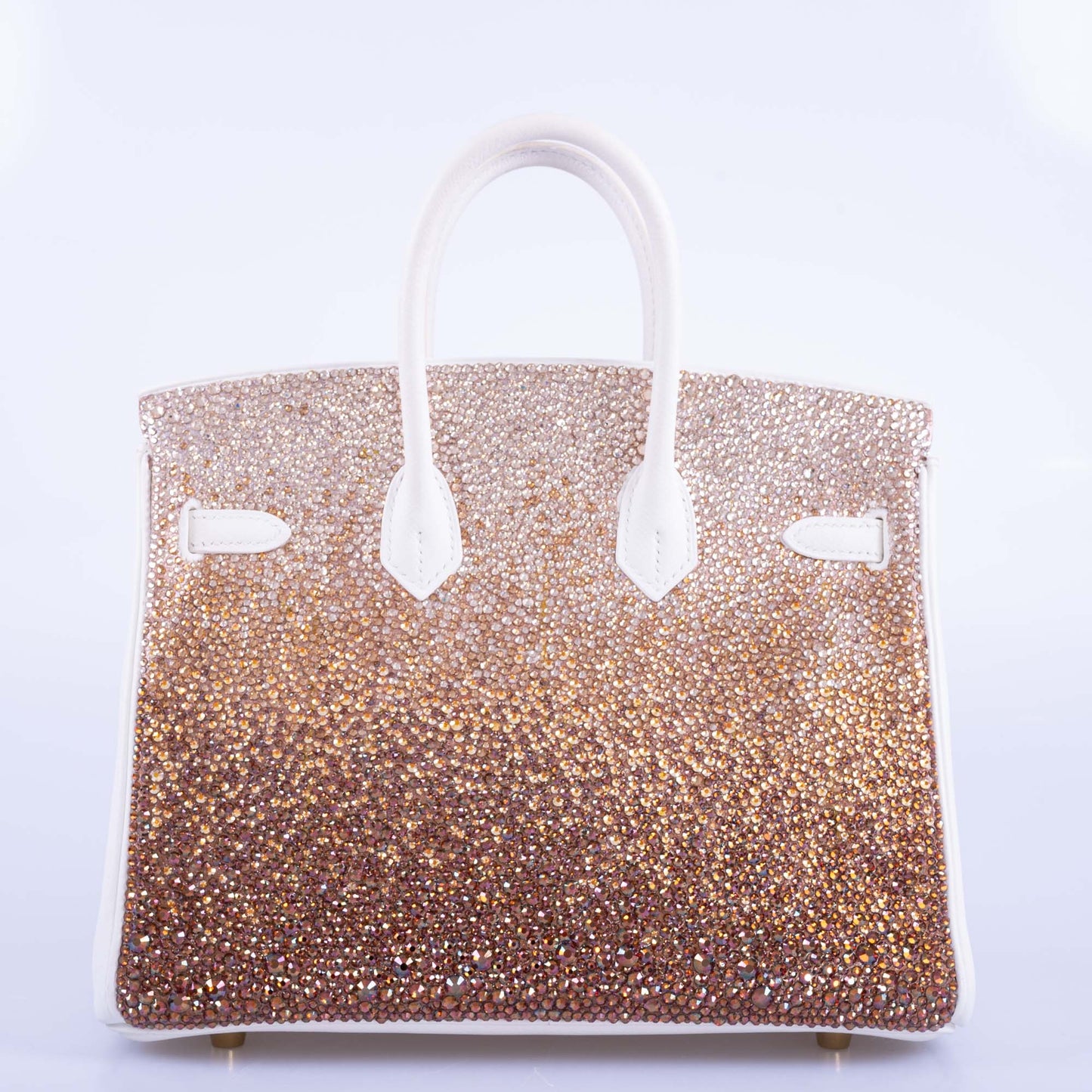 Vintage Hermès Birkin 25 'Ombré' Custom Swarovski Crystals with Gold Hardware