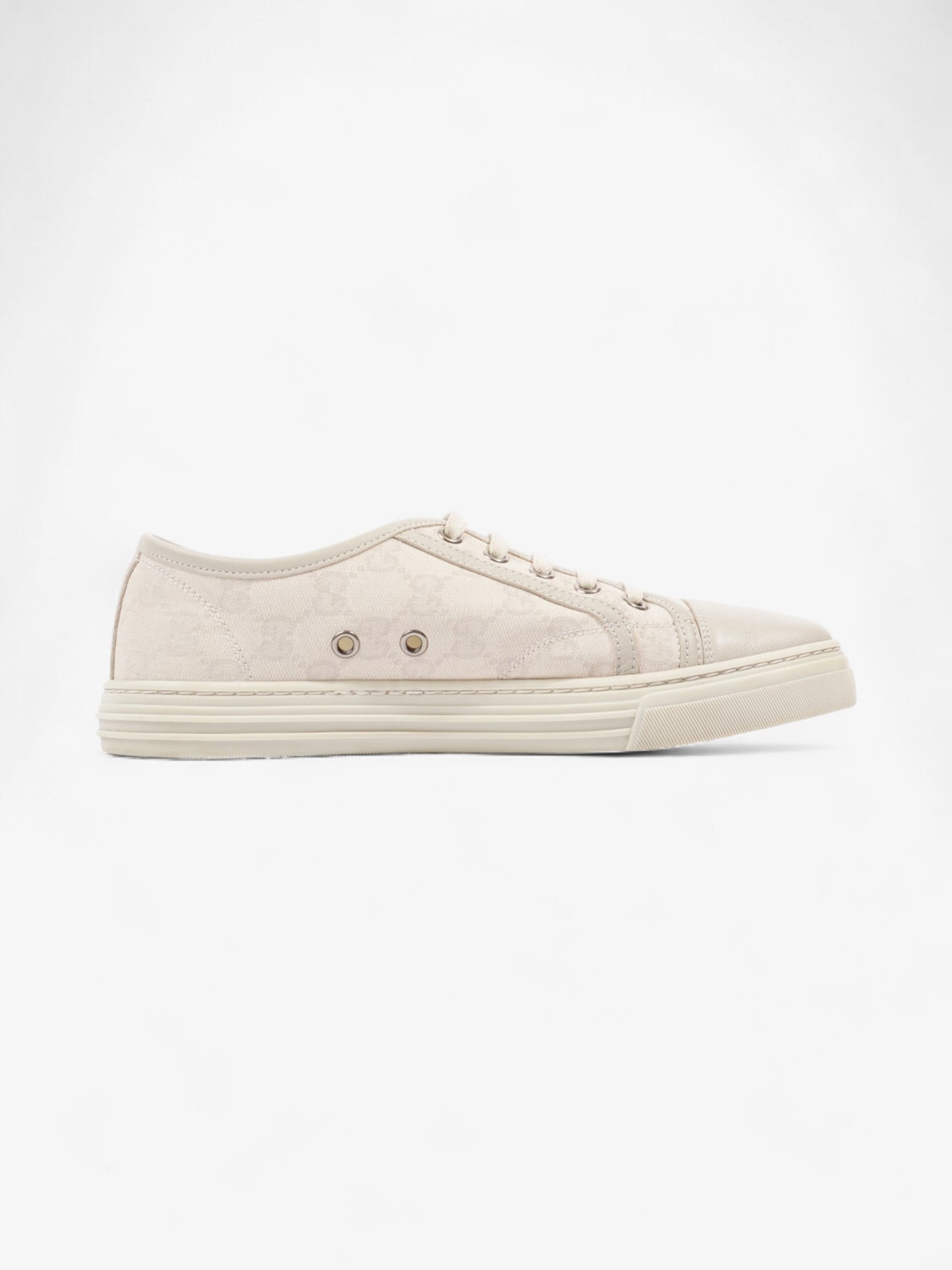 Gucci GG Low Top Sneaker Cream Canvas EU 38 UK 5