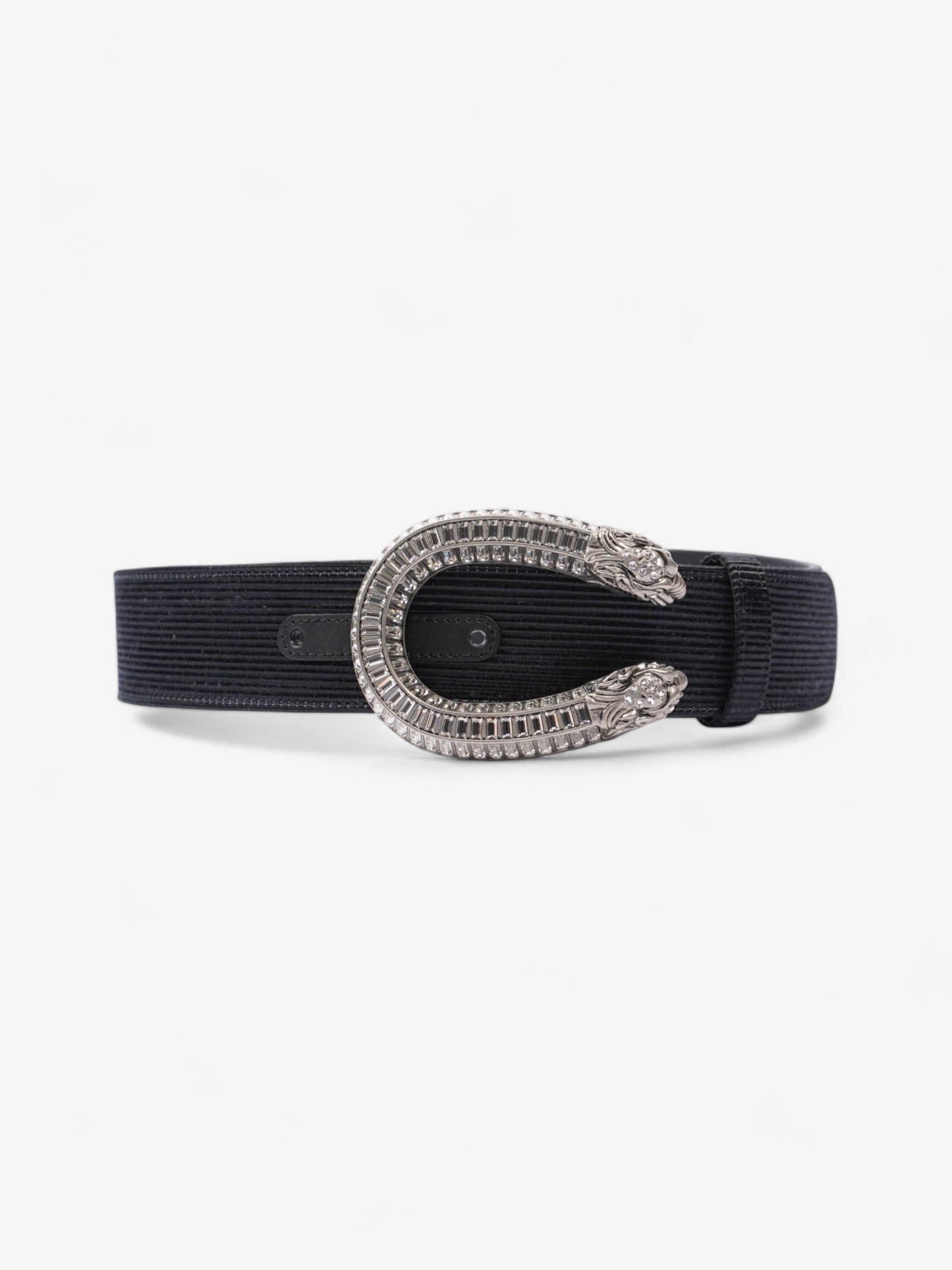 Gucci GG Dionysus Belt Black / Silver / Crystal Fabric 70cm / 28"