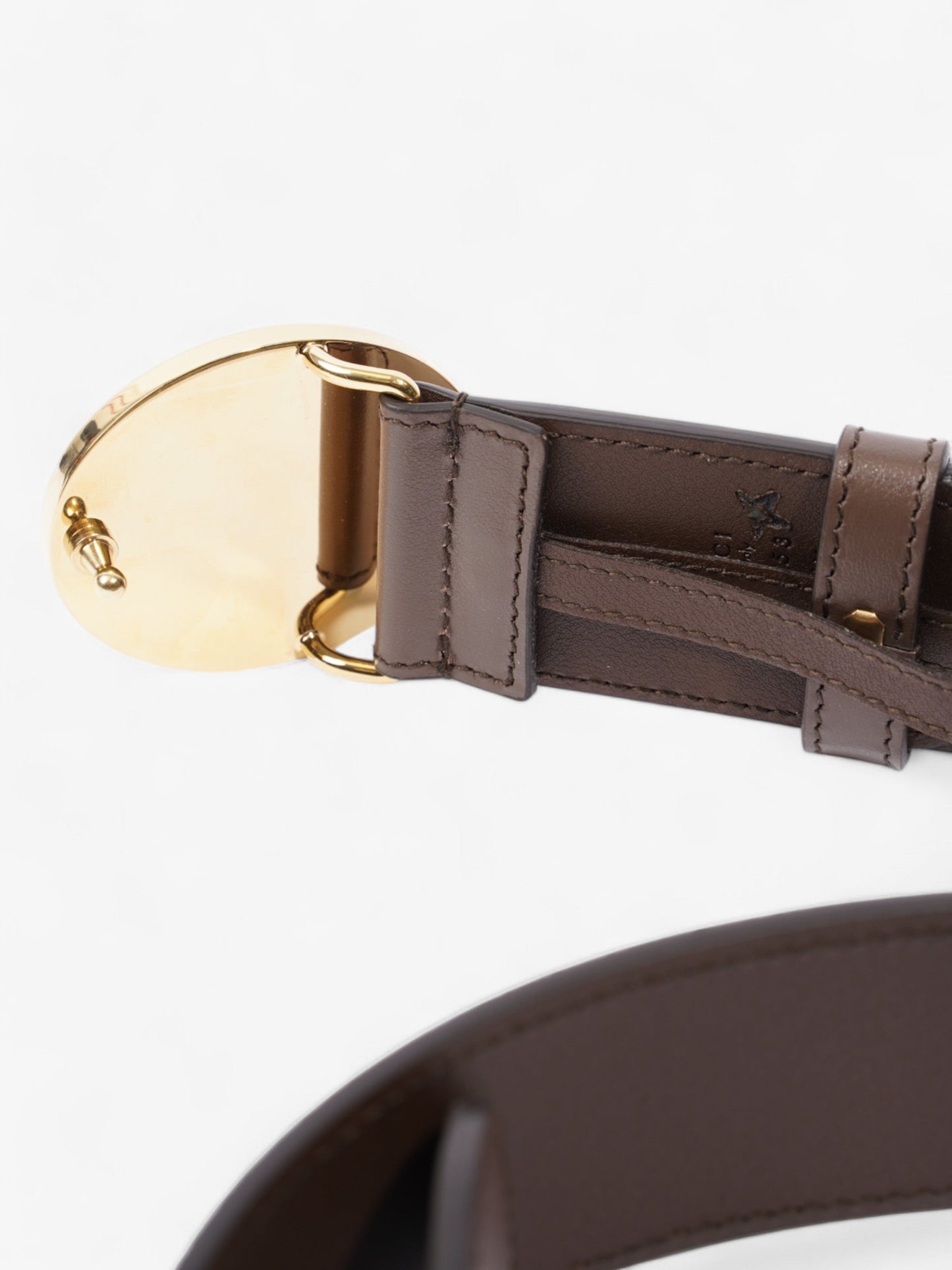 Gucci GG Interlocking Belt GG Supreme / Brown / Gold Canvas 95cm / 38"