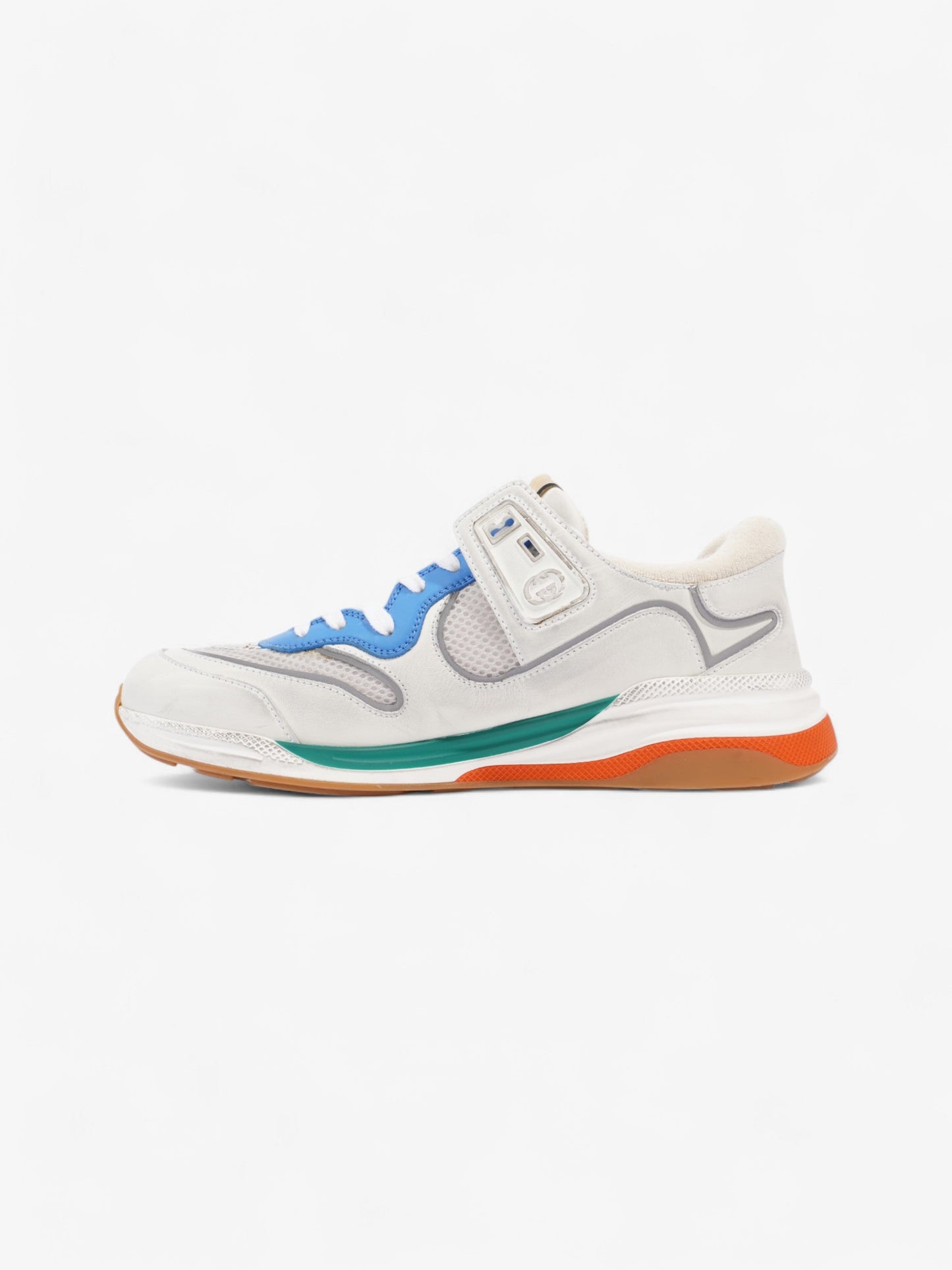 Gucci Ultrapace Sneakers White / Blue / Green Mesh EU 42 UK 8