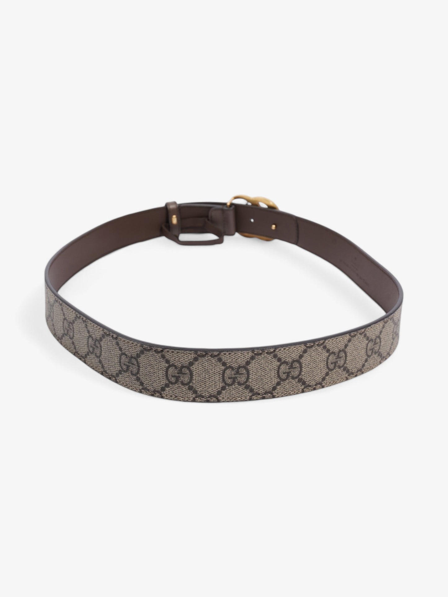 Gucci GG Marmont Belt GG Supreme / Brown / Gold Canvas 85cm / 34"