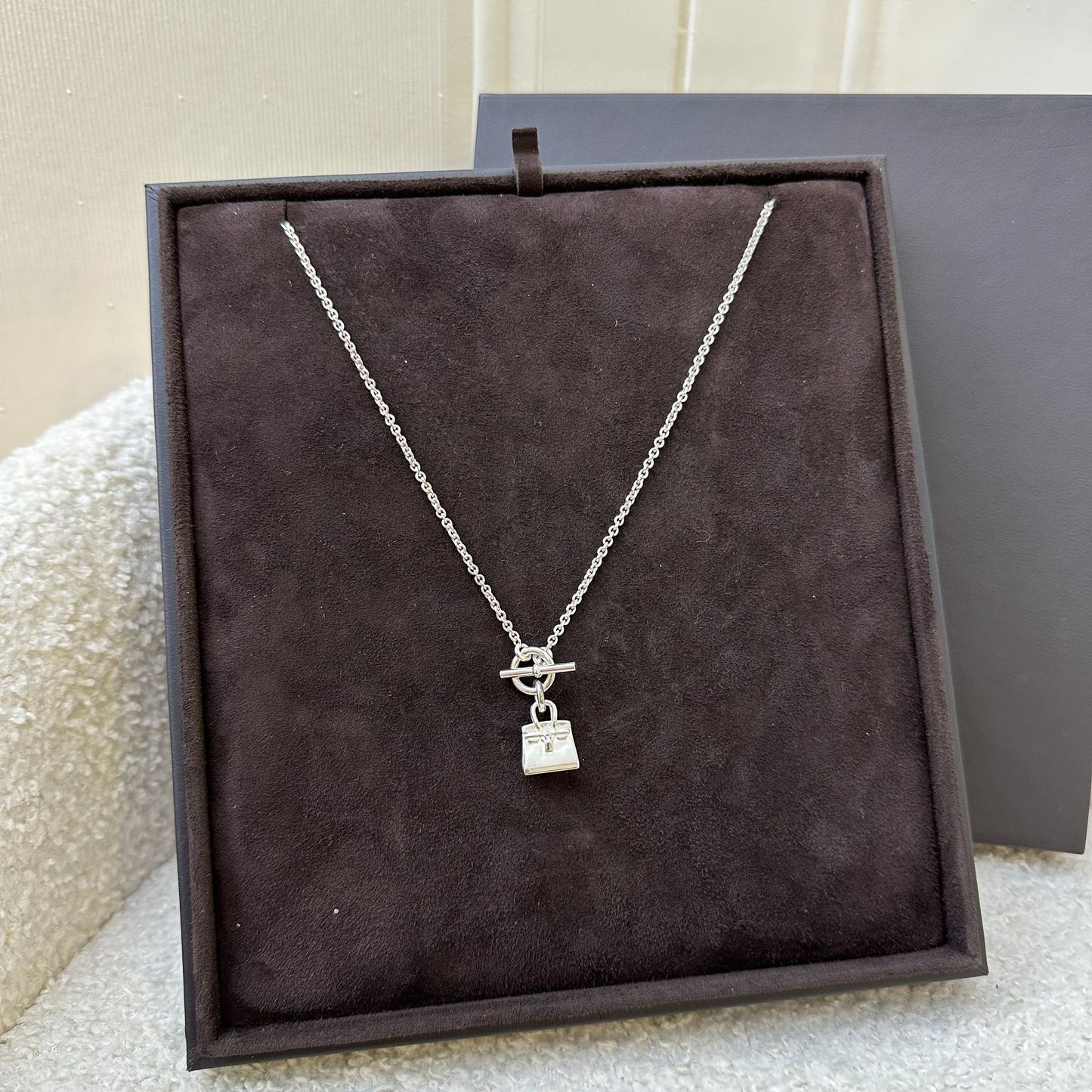 Hermes Amulettes Birkin Pendant Necklace in 925 Sterling Silver