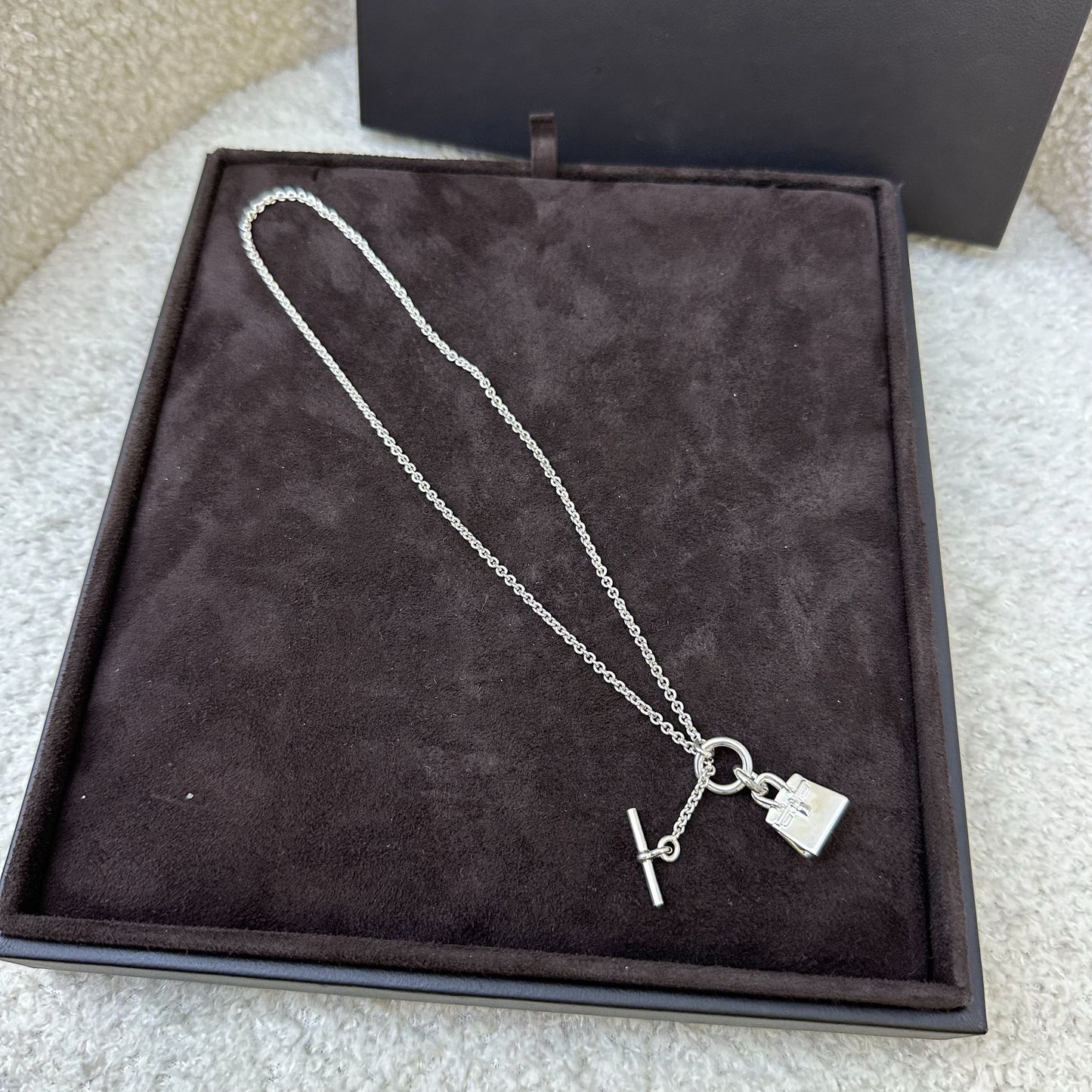 Hermes Amulettes Birkin Pendant Necklace in 925 Sterling Silver