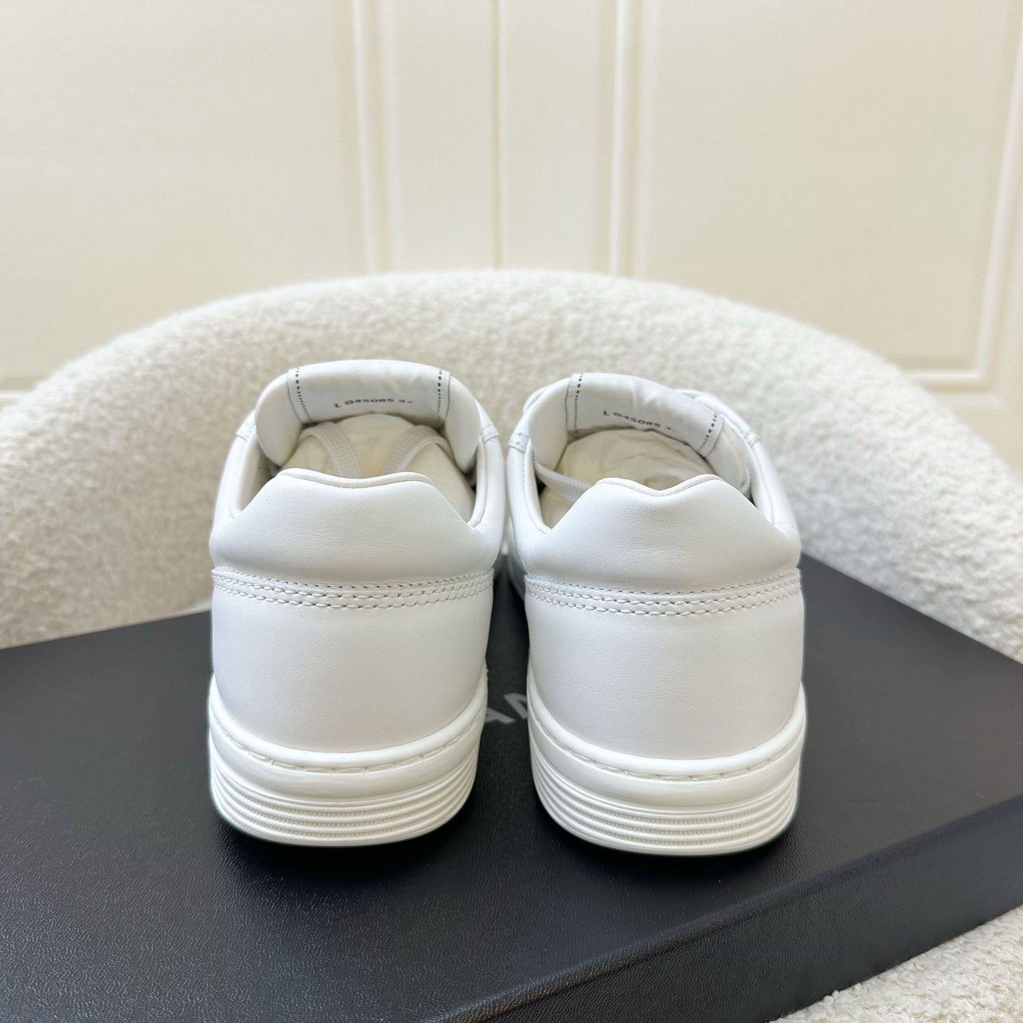 Chanel 23A Sneakers in White Calfskin Sz 37