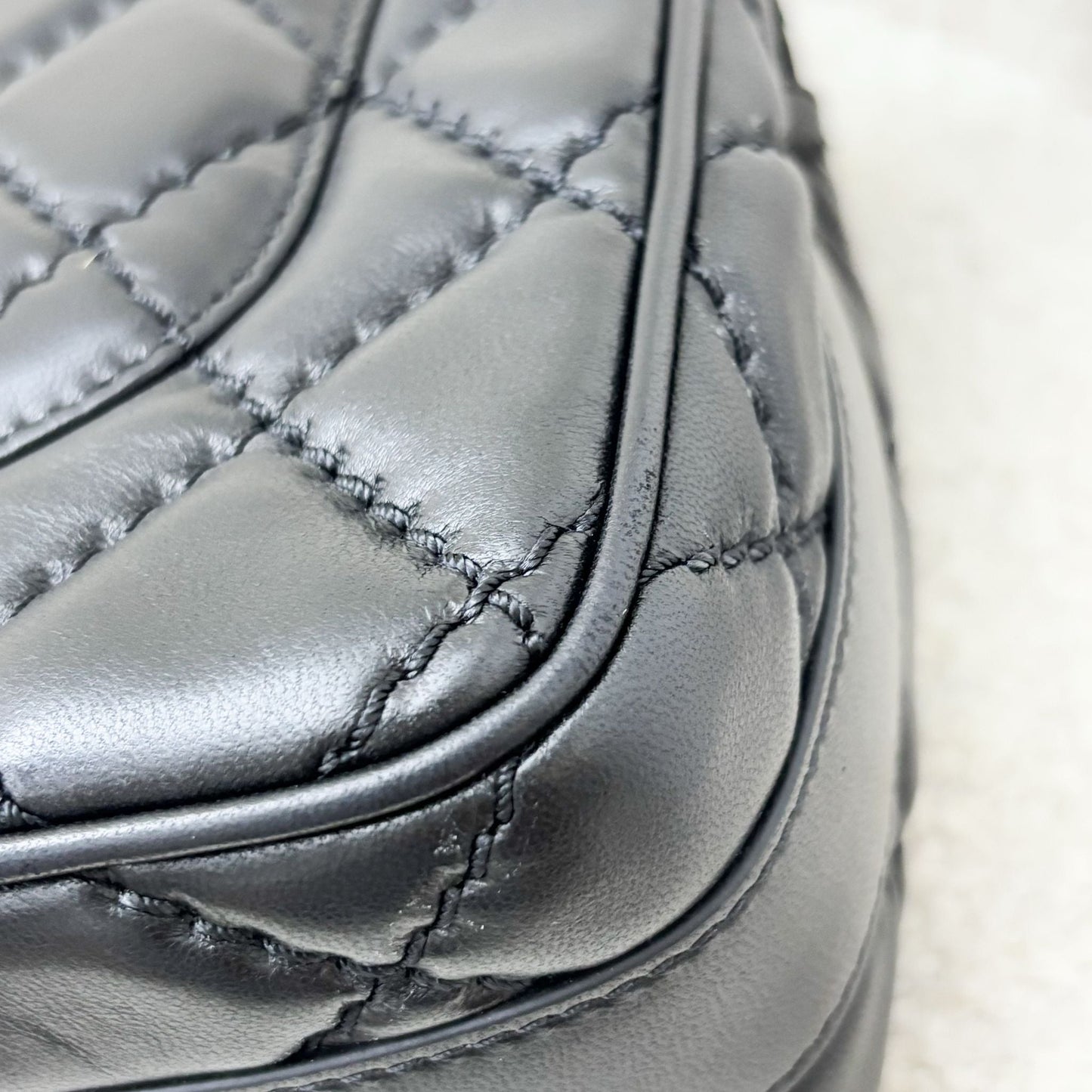 Chanel 15P Top Handle Flap Bag in Black Lambskin and SHW (Model: A94178)