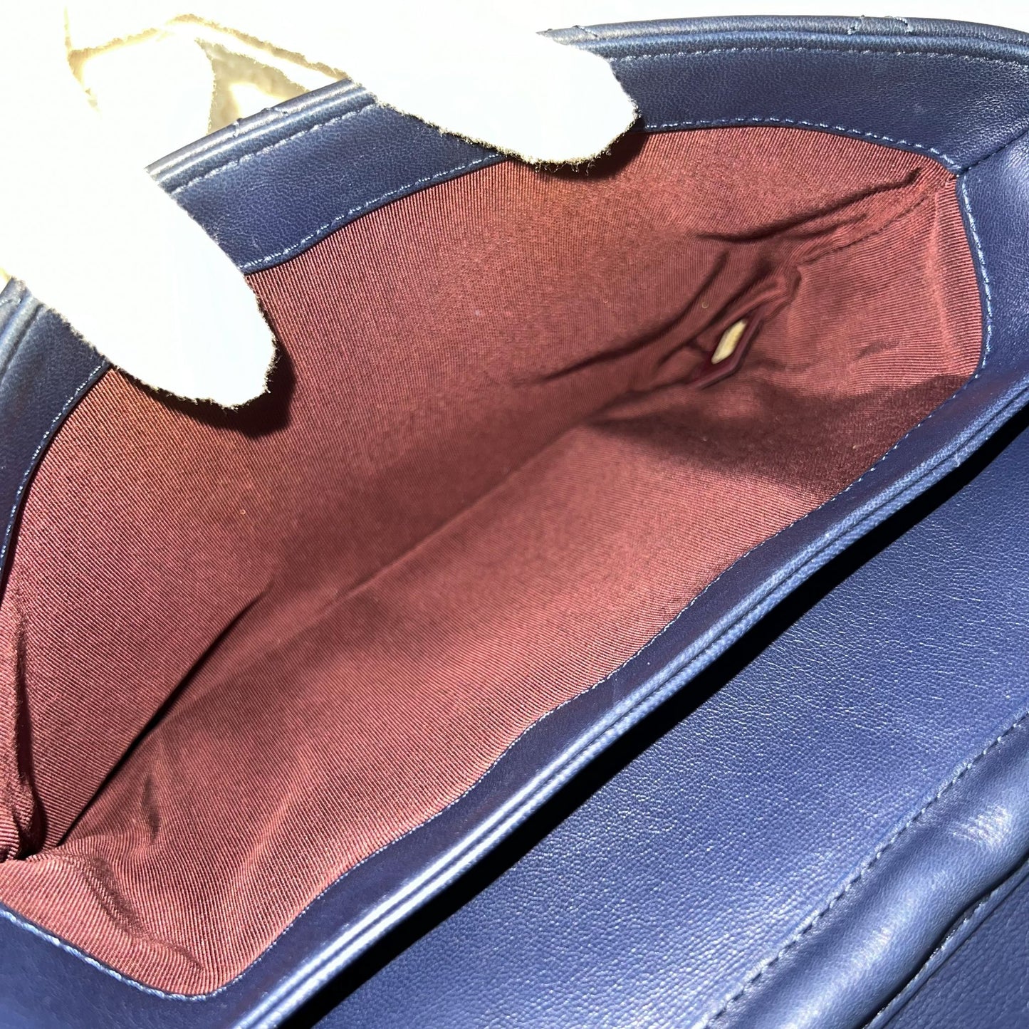 Chanel Seasonal Clutch With Chain in Navy Blue Lambskin and LGHW