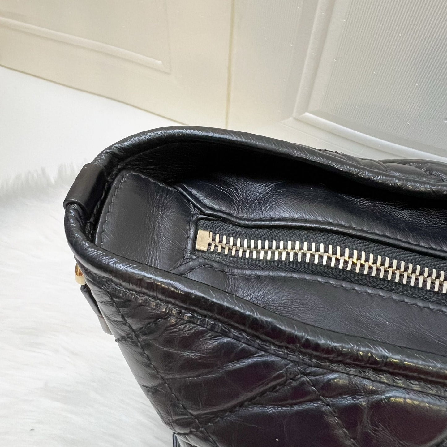 Chanel Large Gabrielle Hobo in Black Distressed Calfskin and 3 Tone HW