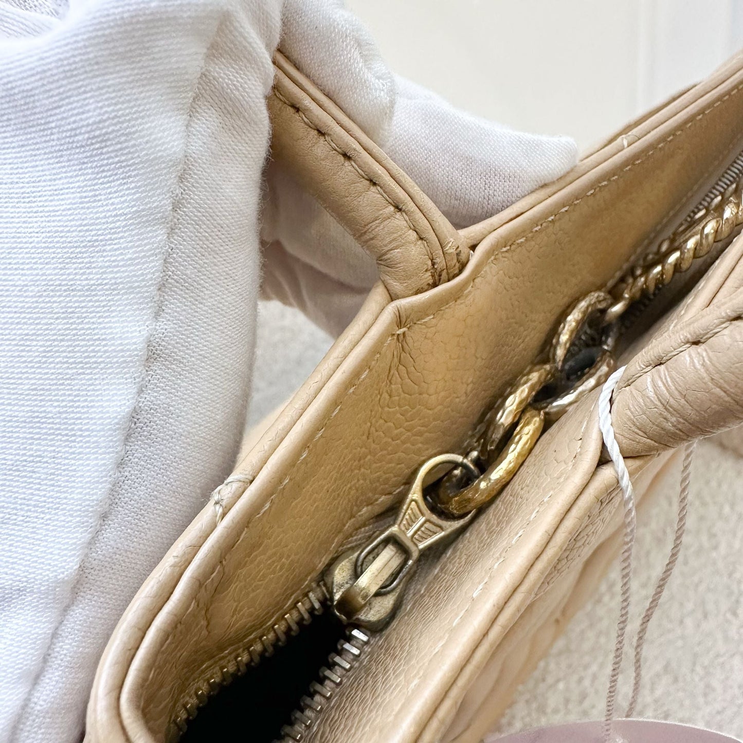 Chanel Vintage Medallion Tote in Milk Tea Beige Caviar and GHW