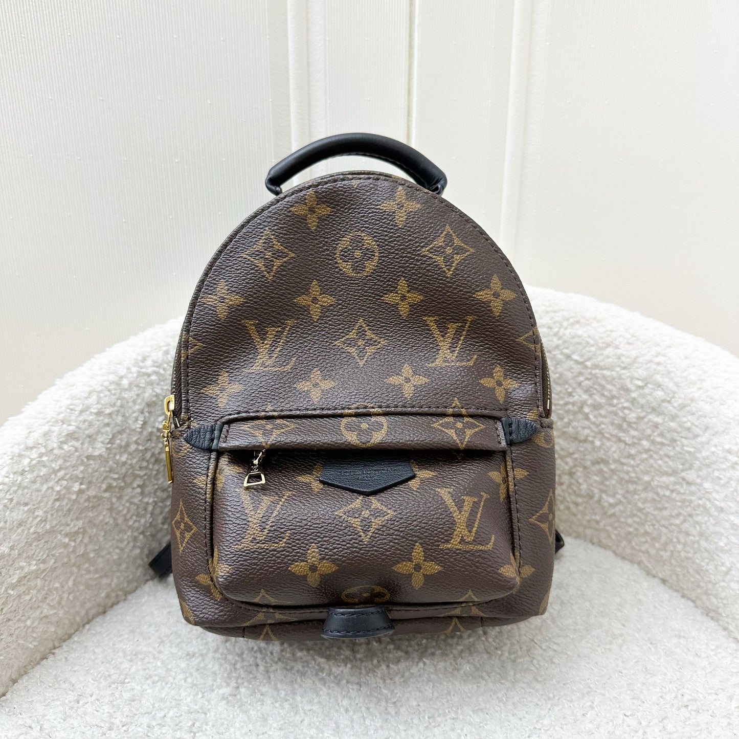 LV Palm Springs Mini Backpack in Monogram Canvas and GHW