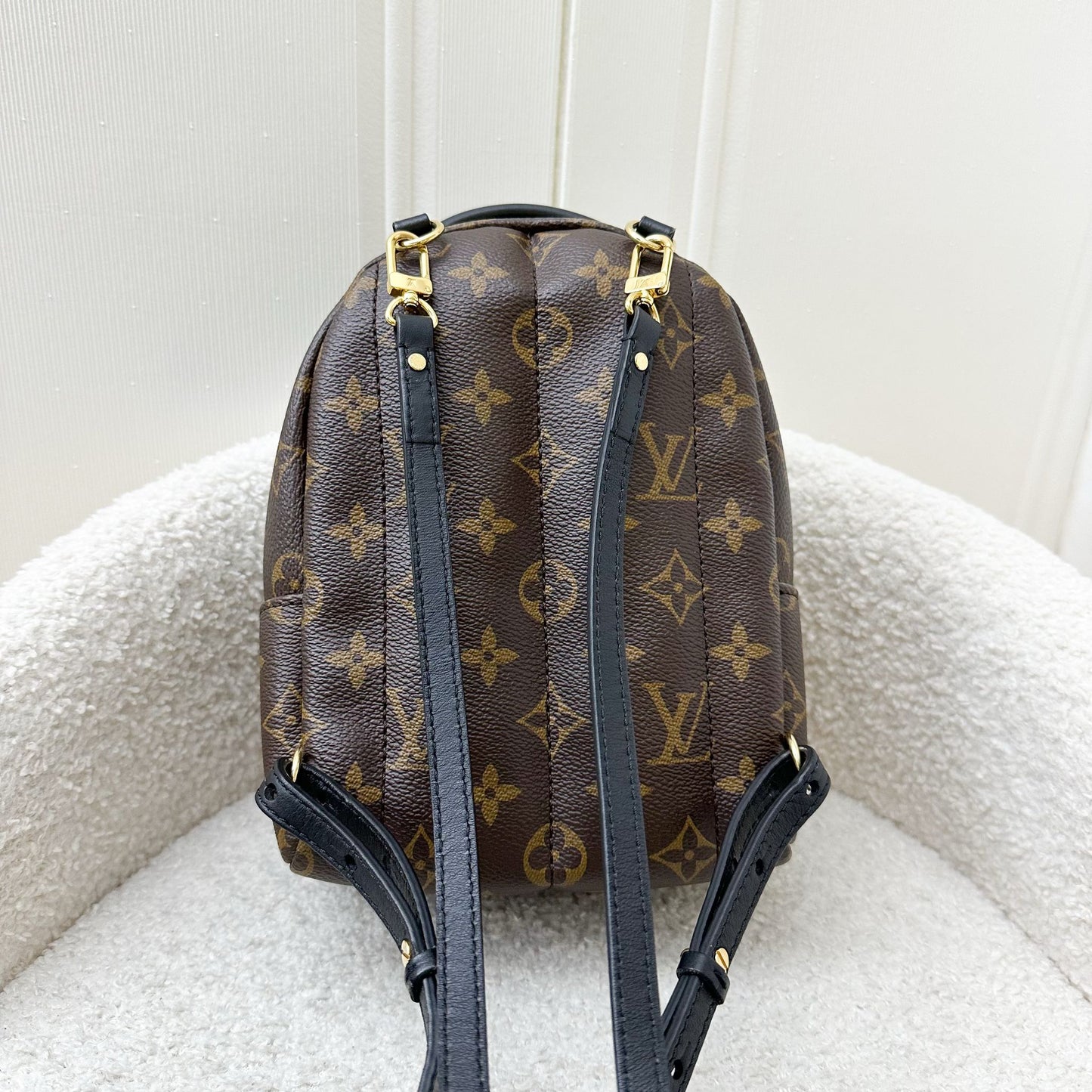 LV Palm Springs Mini Backpack in Monogram Canvas and GHW