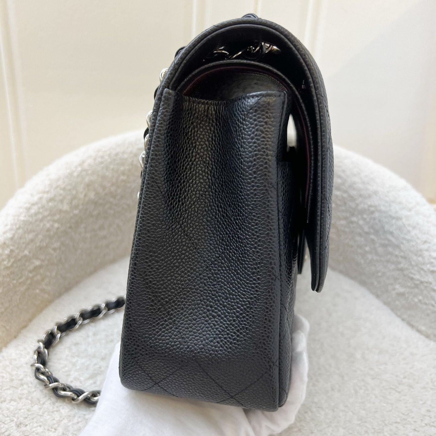 Chanel Jumbo Classic Flap DF in Black Caviar and SHW