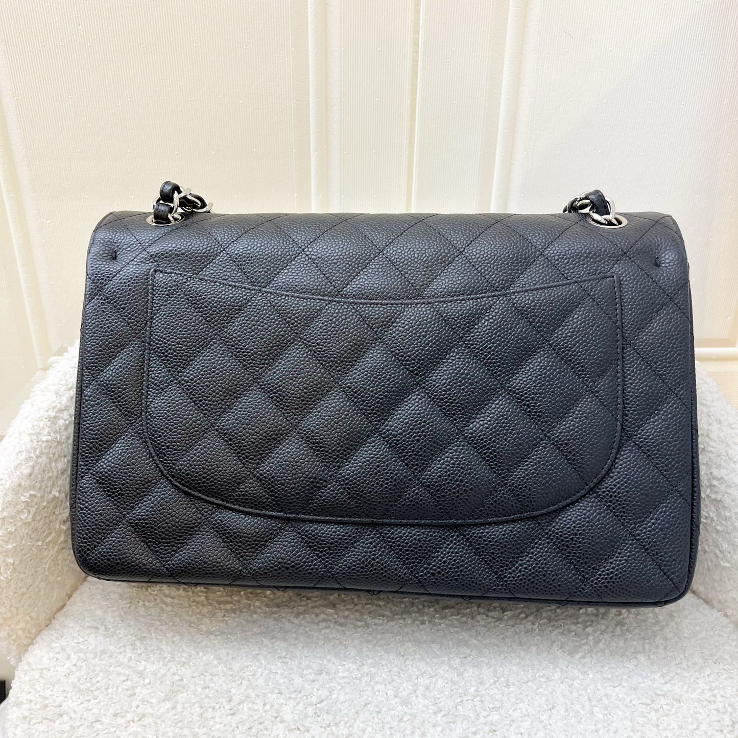 Chanel Jumbo Classic Flap DF in Black Caviar and SHW