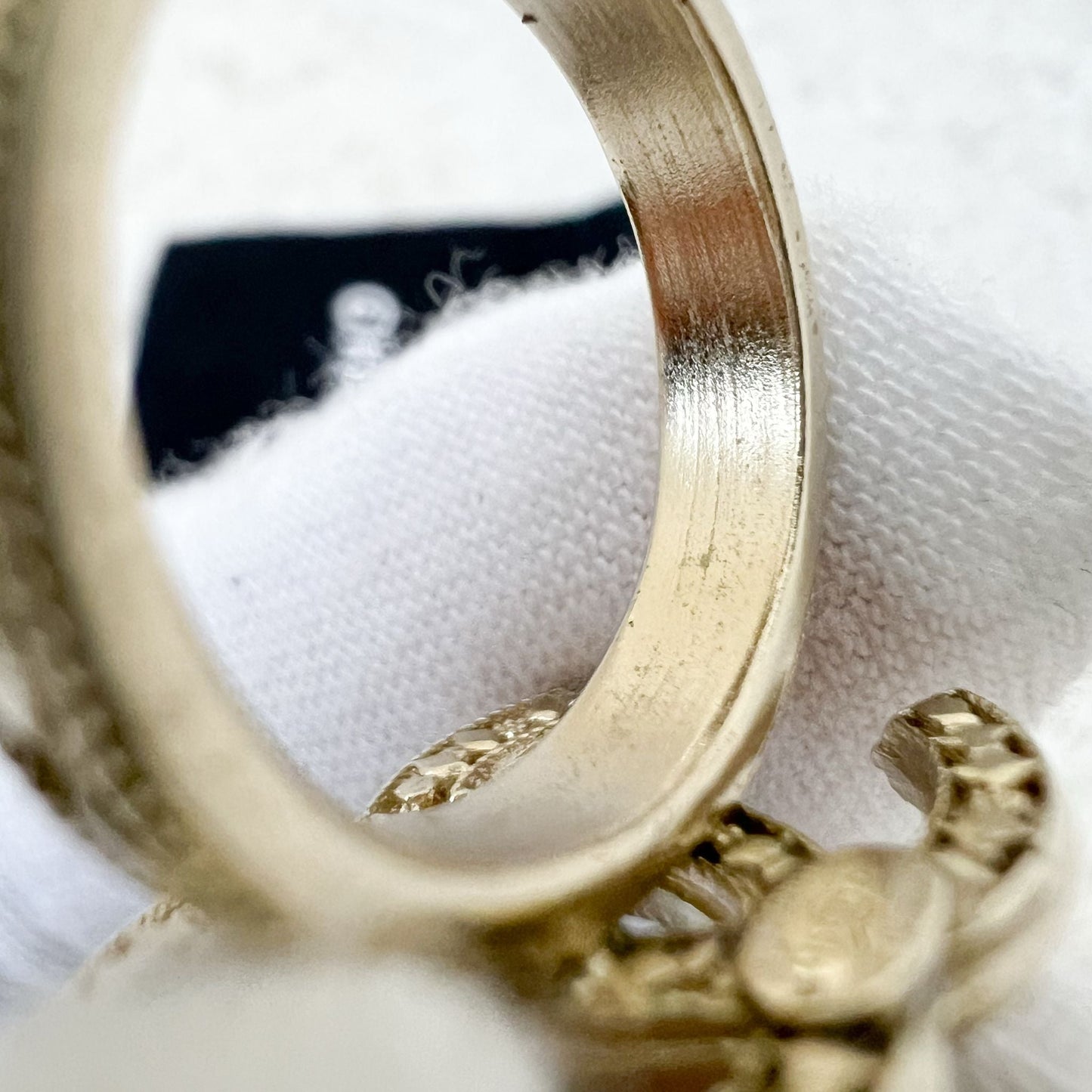 Chanel CC Medium Logo Ring in Matte LGHW