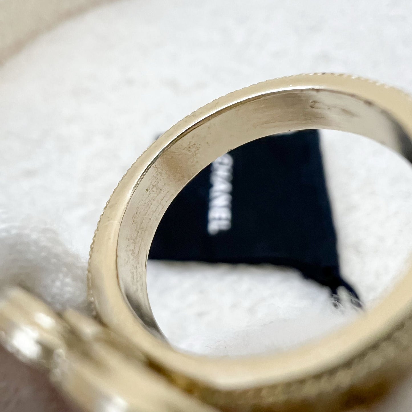 Chanel CC Medium Logo Ring in Matte LGHW