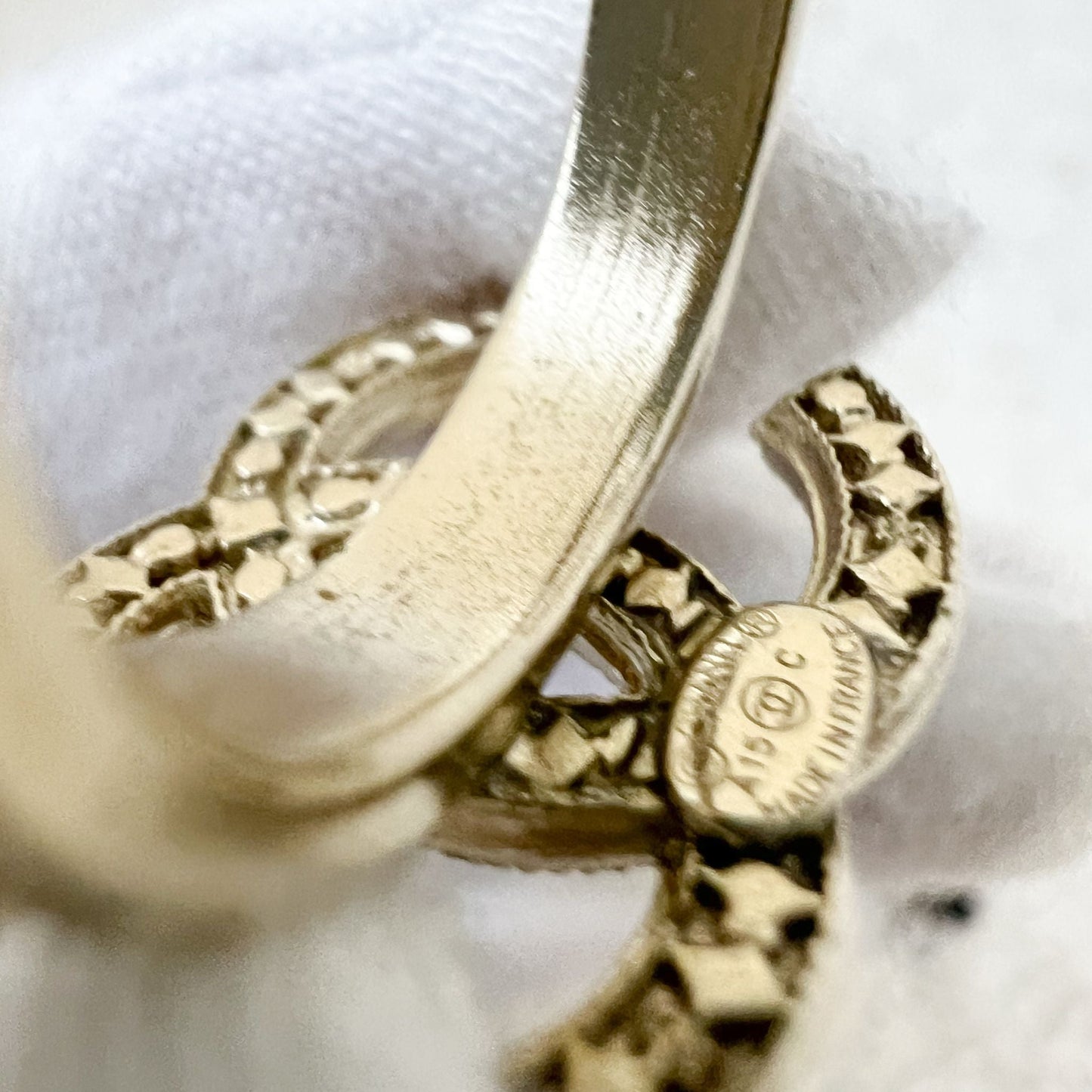 Chanel CC Medium Logo Ring in Matte LGHW