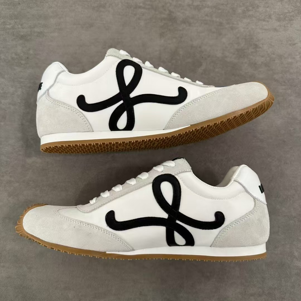 White Ballet Runner 2.0 In Nylon And Calfskin Designer Sneakers for Men and Women