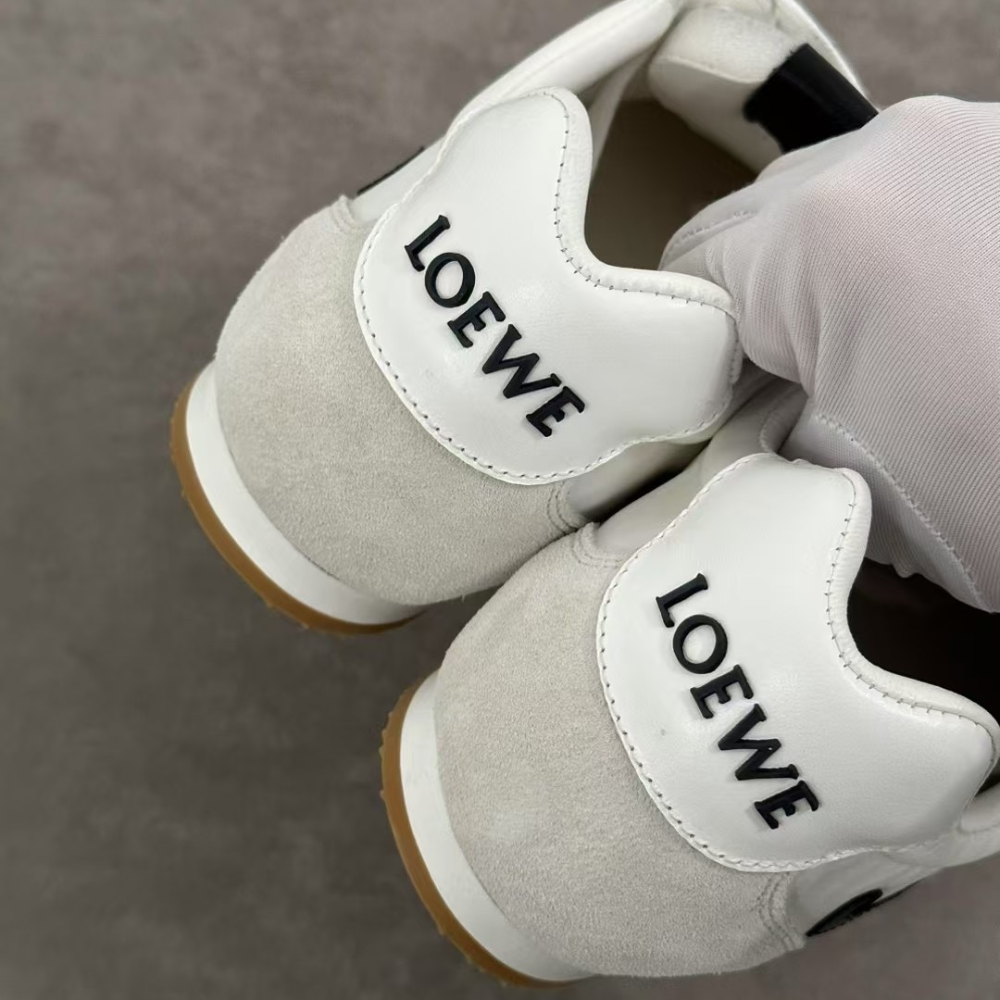White Ballet Runner 2.0 In Nylon And Calfskin Designer Sneakers for Men and Women