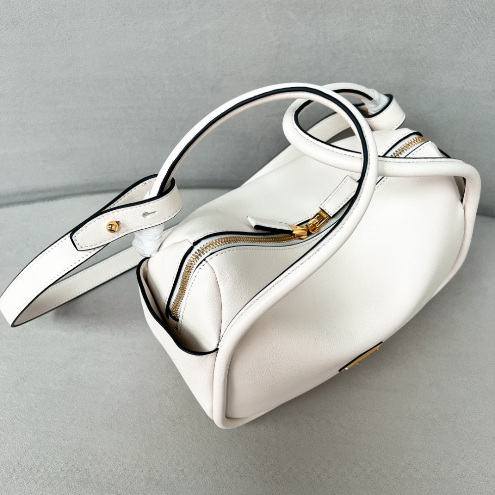 White Darling Leather Handbag for Women