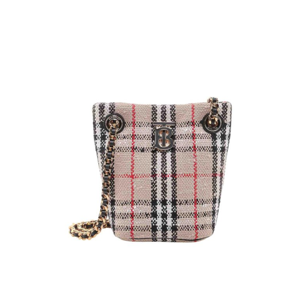 Wool Blend Cotton Bucket Bag Designer Bucket Bag for Women