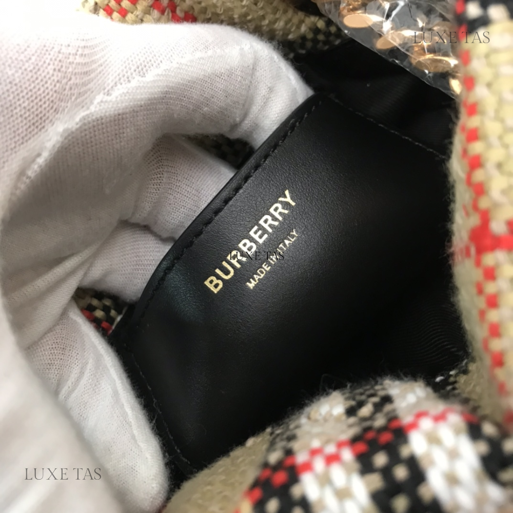 Wool Blend Cotton Bucket Bag Designer Bucket Bag for Women