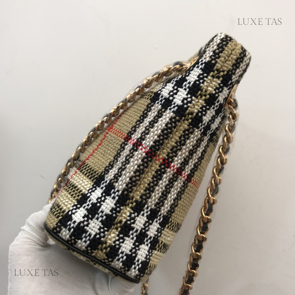 Wool Blend Cotton Bucket Bag Designer Bucket Bag for Women