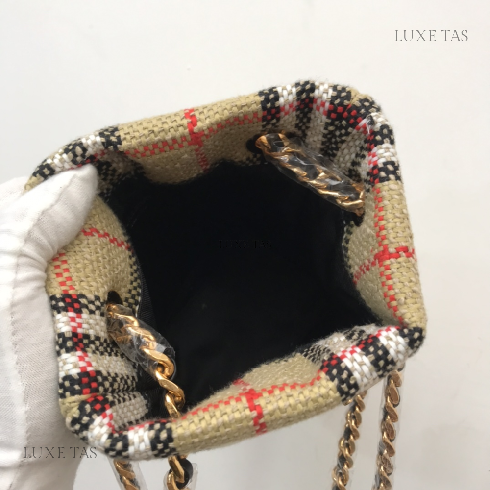 Wool Blend Cotton Bucket Bag Designer Bucket Bag for Women