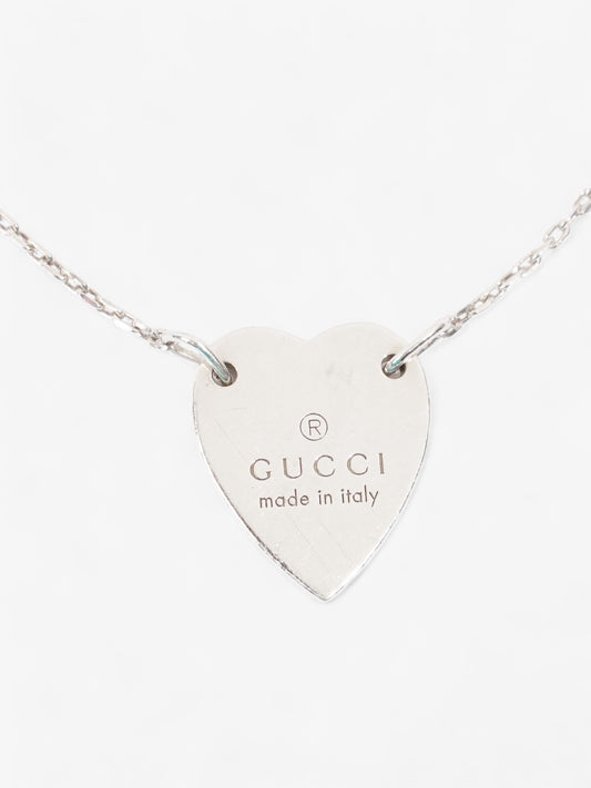 Gucci Trademark Heart Bracelet Silver Silver Sterling 18