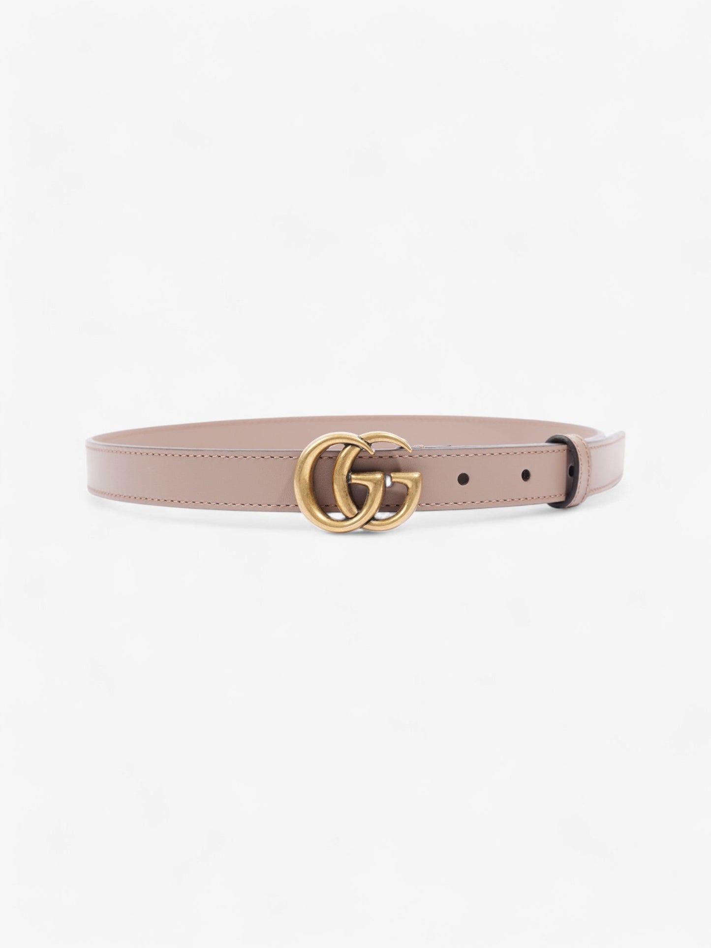 Gucci GG Marmont Thin Belt Dusty Pink / Gold Leather 70cm / 28"