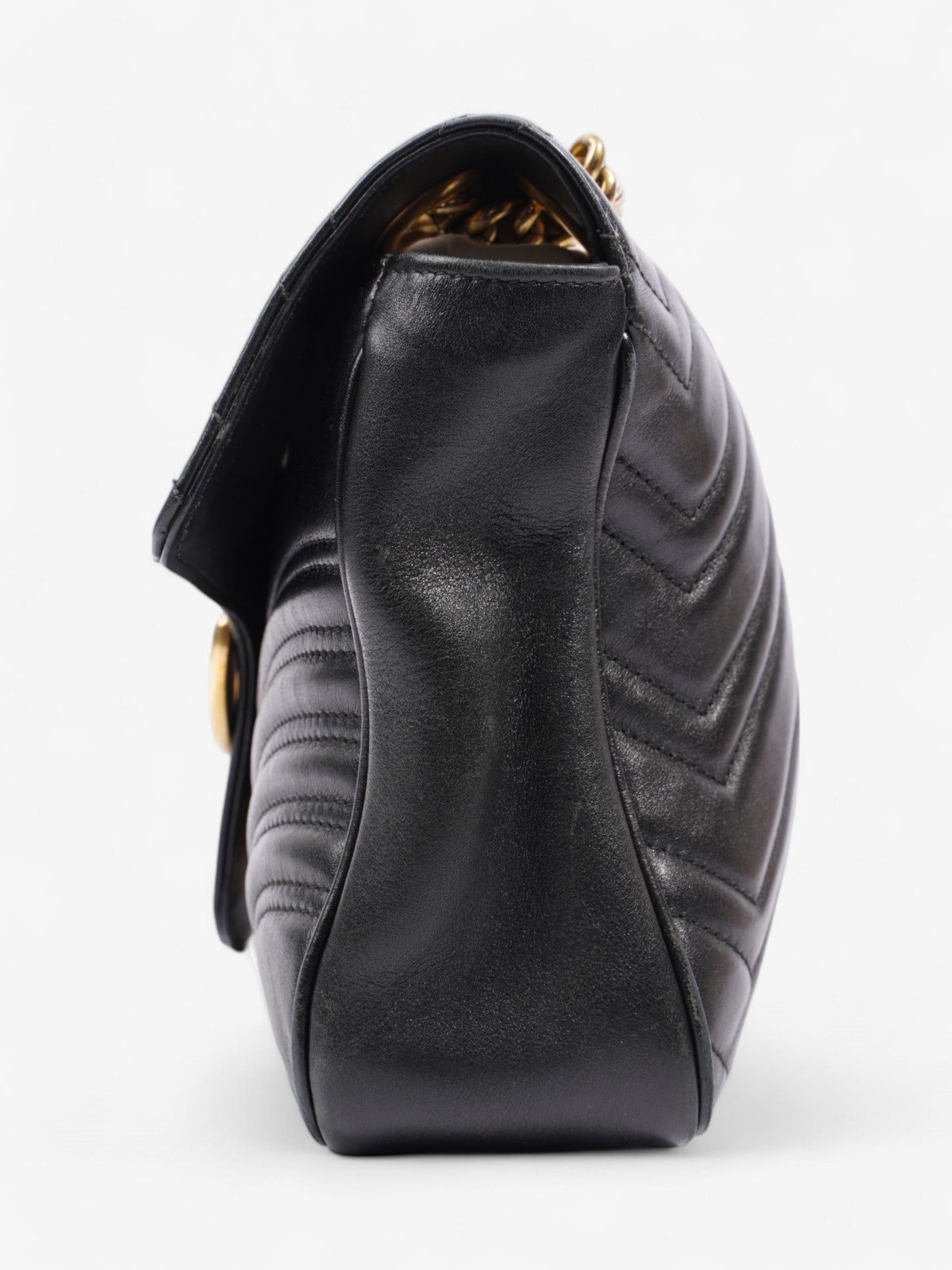 Gucci GG Marmont Black Matelasse Leather Medium