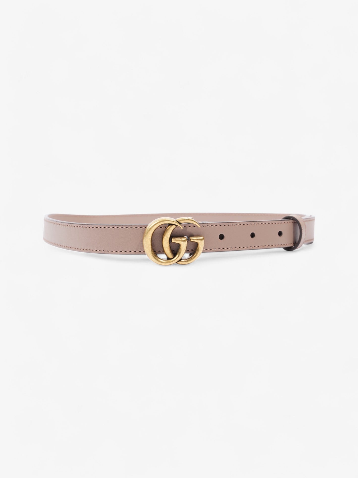 Gucci GG Marmont Thin Belt Dusty Rose / Gold Leather 70cm / 28"