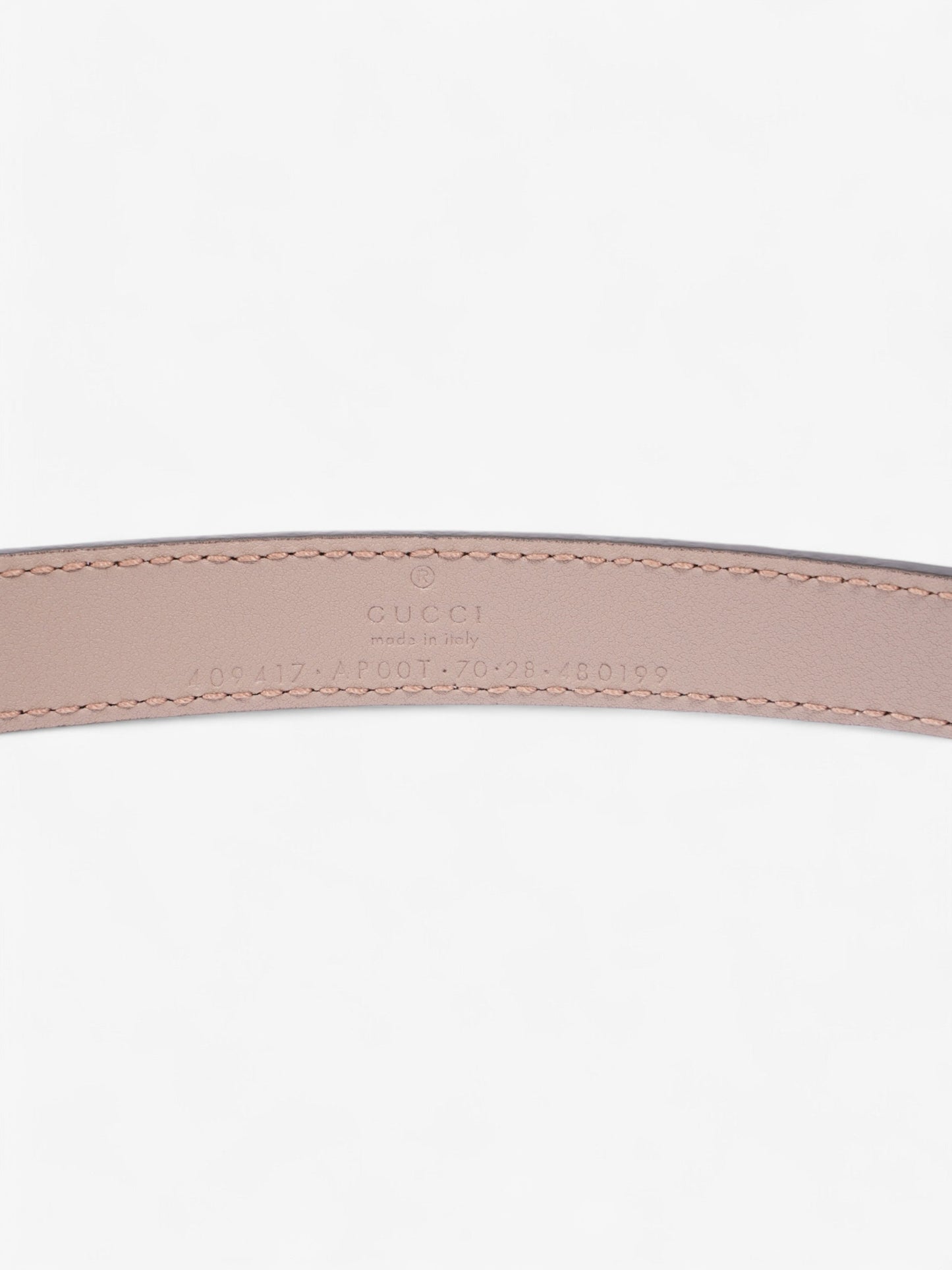 Gucci GG Marmont Thin Belt Dusty Rose / Gold Leather 70cm / 28"