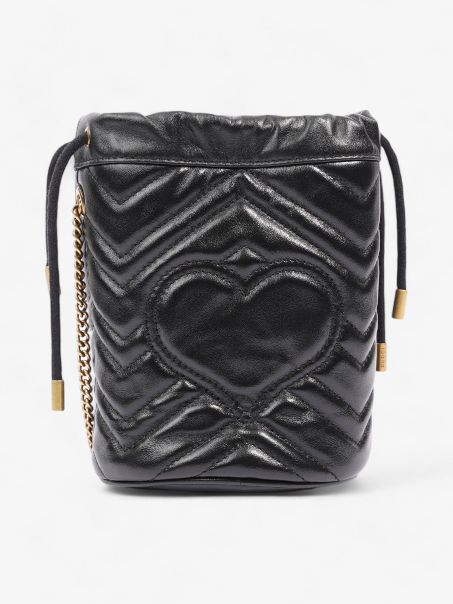 Gucci GG Marmont Bucket Bag Black Matelasse Leather