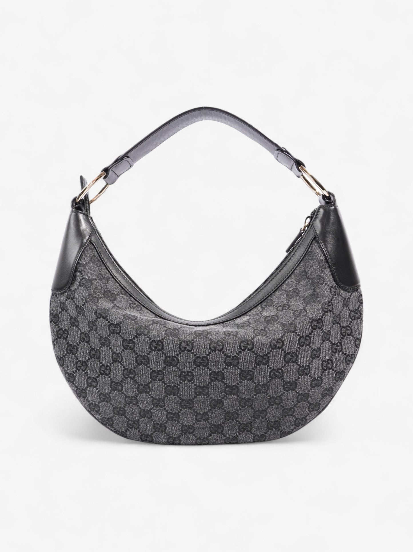 Gucci Half Moon Hobo Black Denim GG Supreme Denim