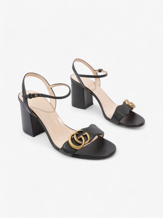 Gucci GG Marmont Sandals 70 Black Leather EU 37 UK 4