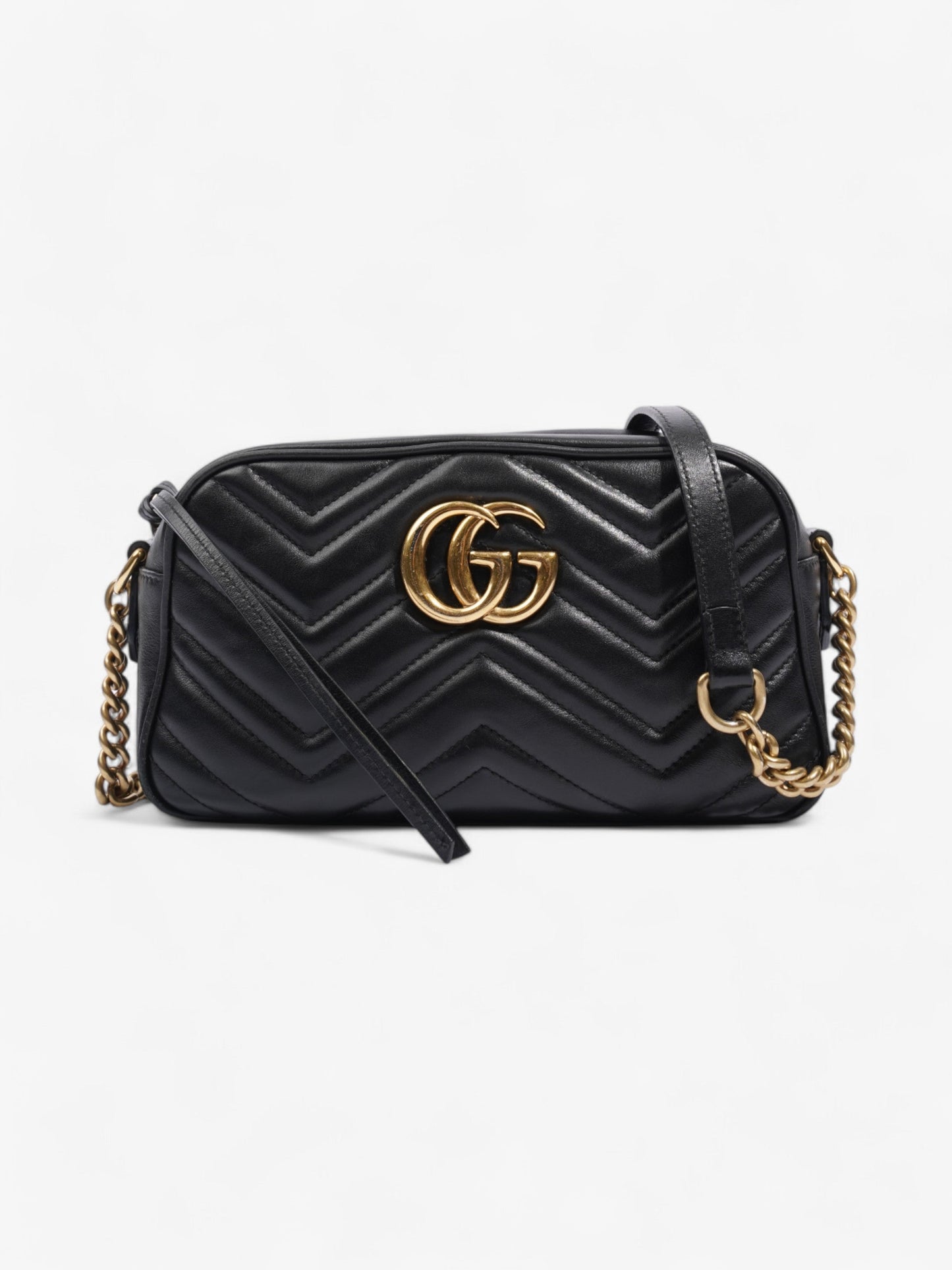 Gucci Marmont Black Matelasse Leather Small