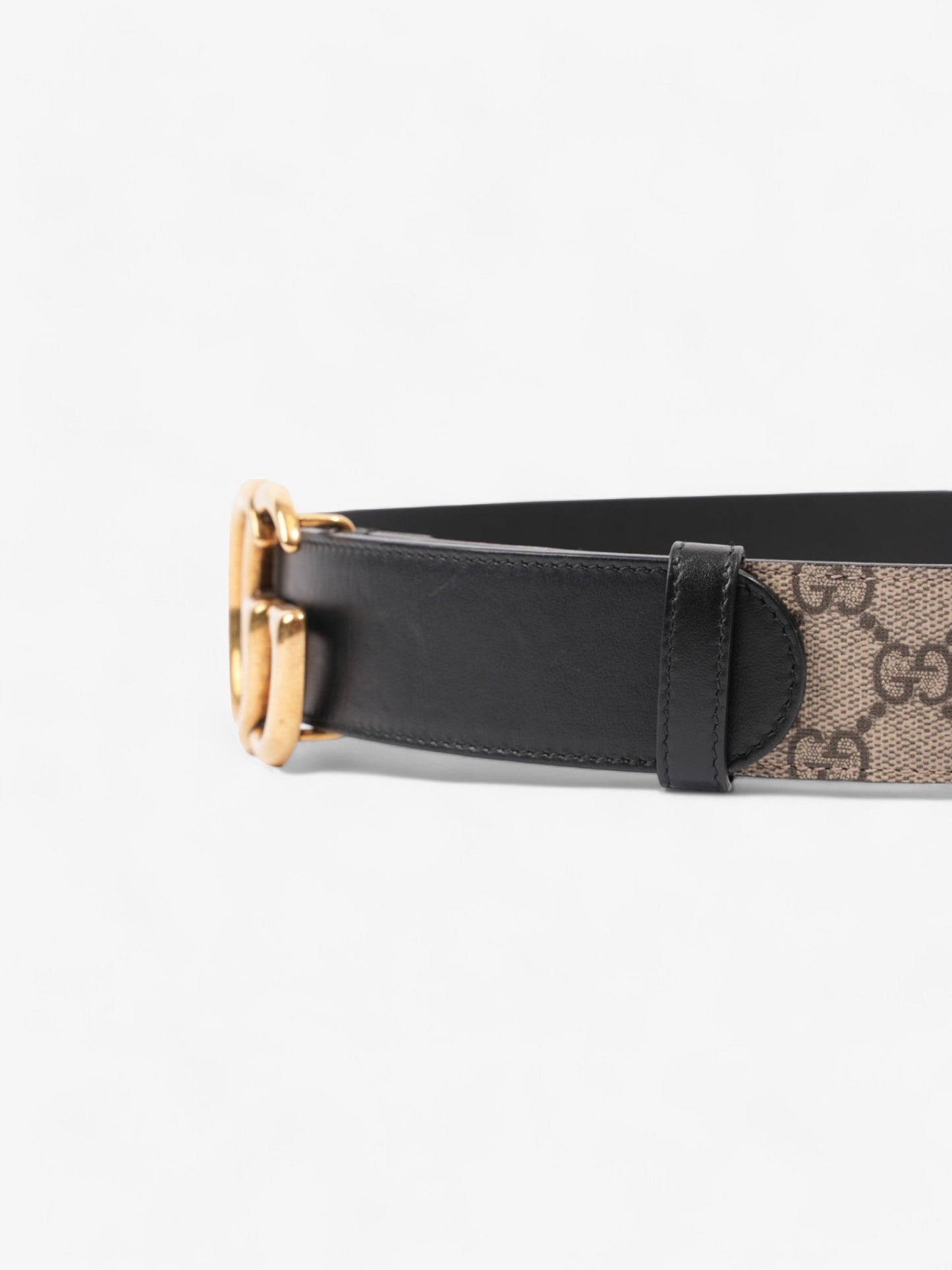 Gucci Double G Belt Beige And Ebony GG Supreme Coated Canvas 80cm 32"