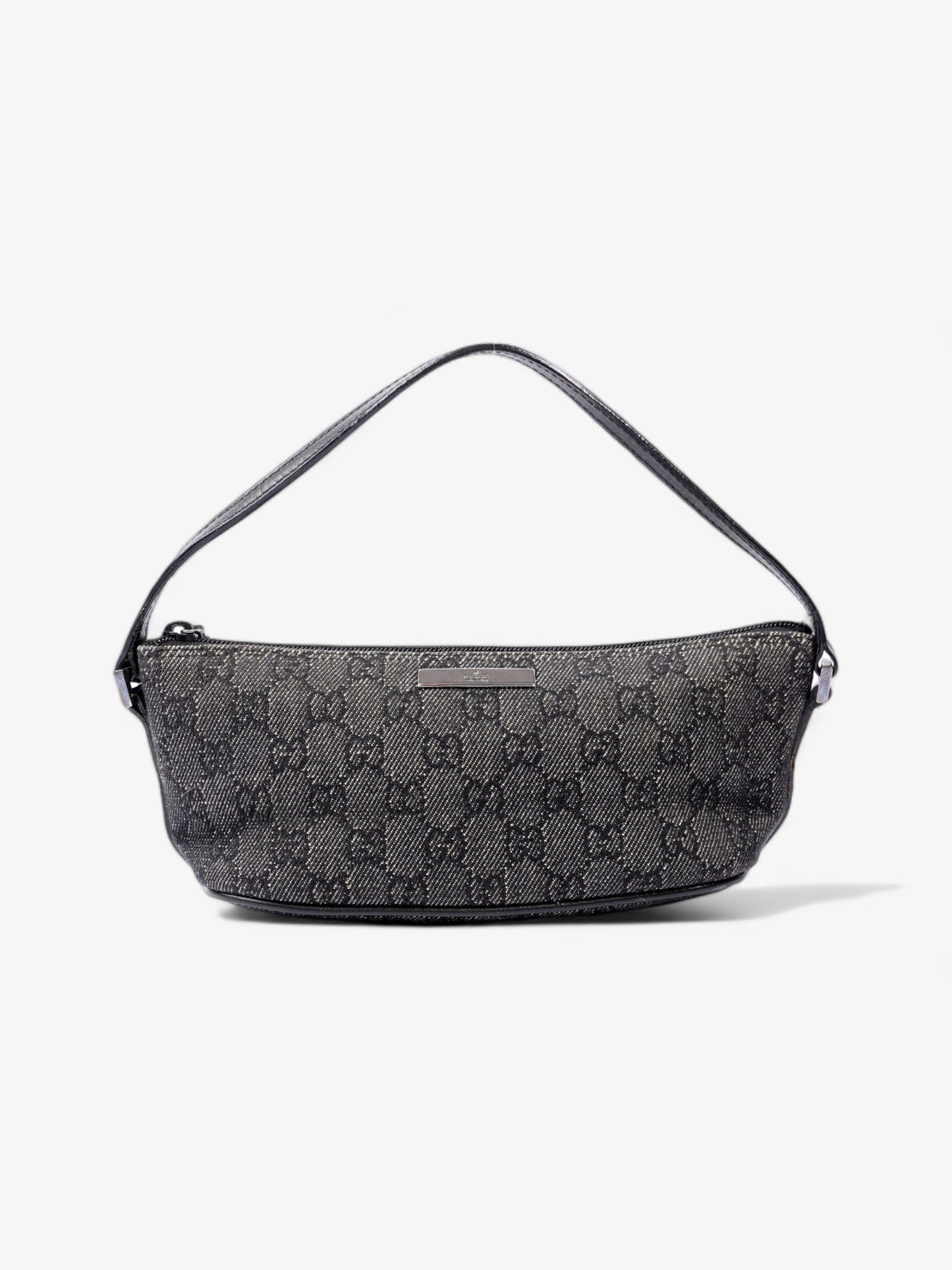 Gucci Pochette Boat Baguette Black Canvas