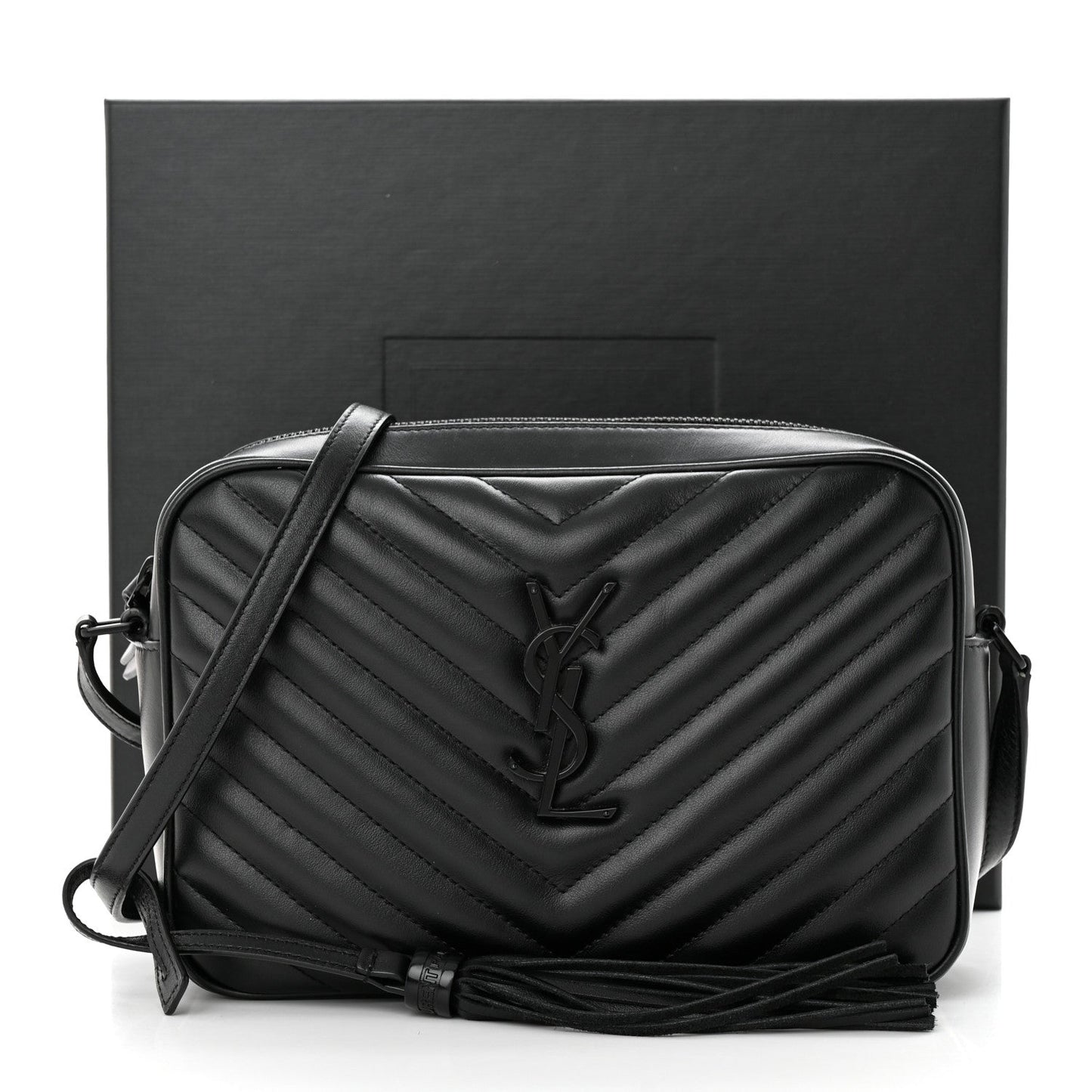 SAINT LAURENT LOU QUILTED CALFSKIN YSL CAMERA CROSSBODY BAG