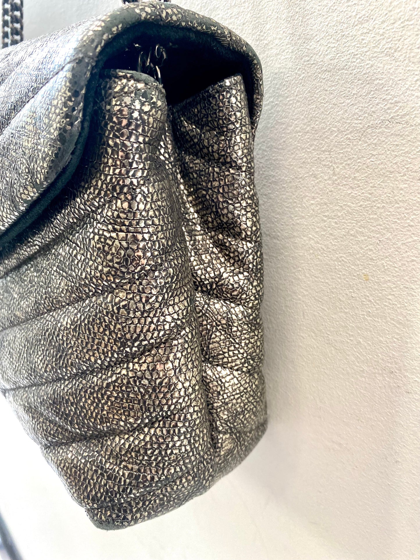 YVES SAINT LAURENT METALLIC CAVIAR SMALL LOULOU BAG