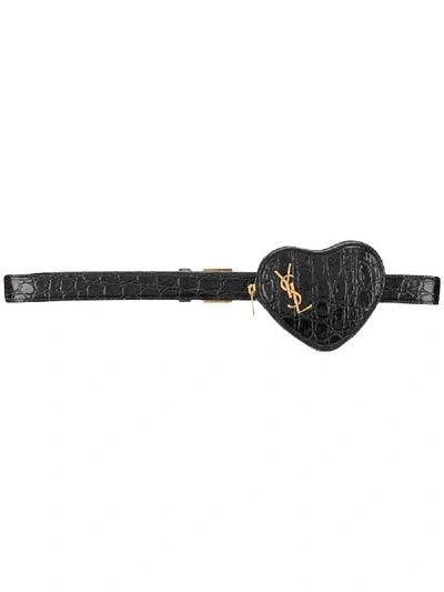 YSL SAINT LAURENT MONOGRAM HEART SHAPED BELT BAG