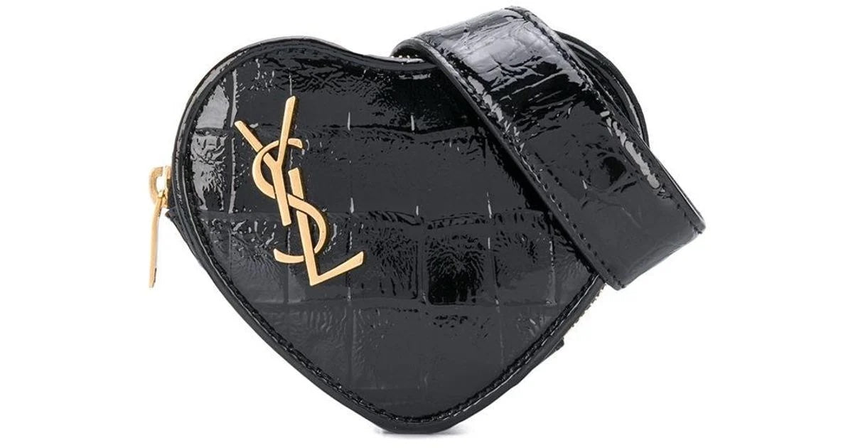 YSL SAINT LAURENT MONOGRAM HEART SHAPED BELT BAG