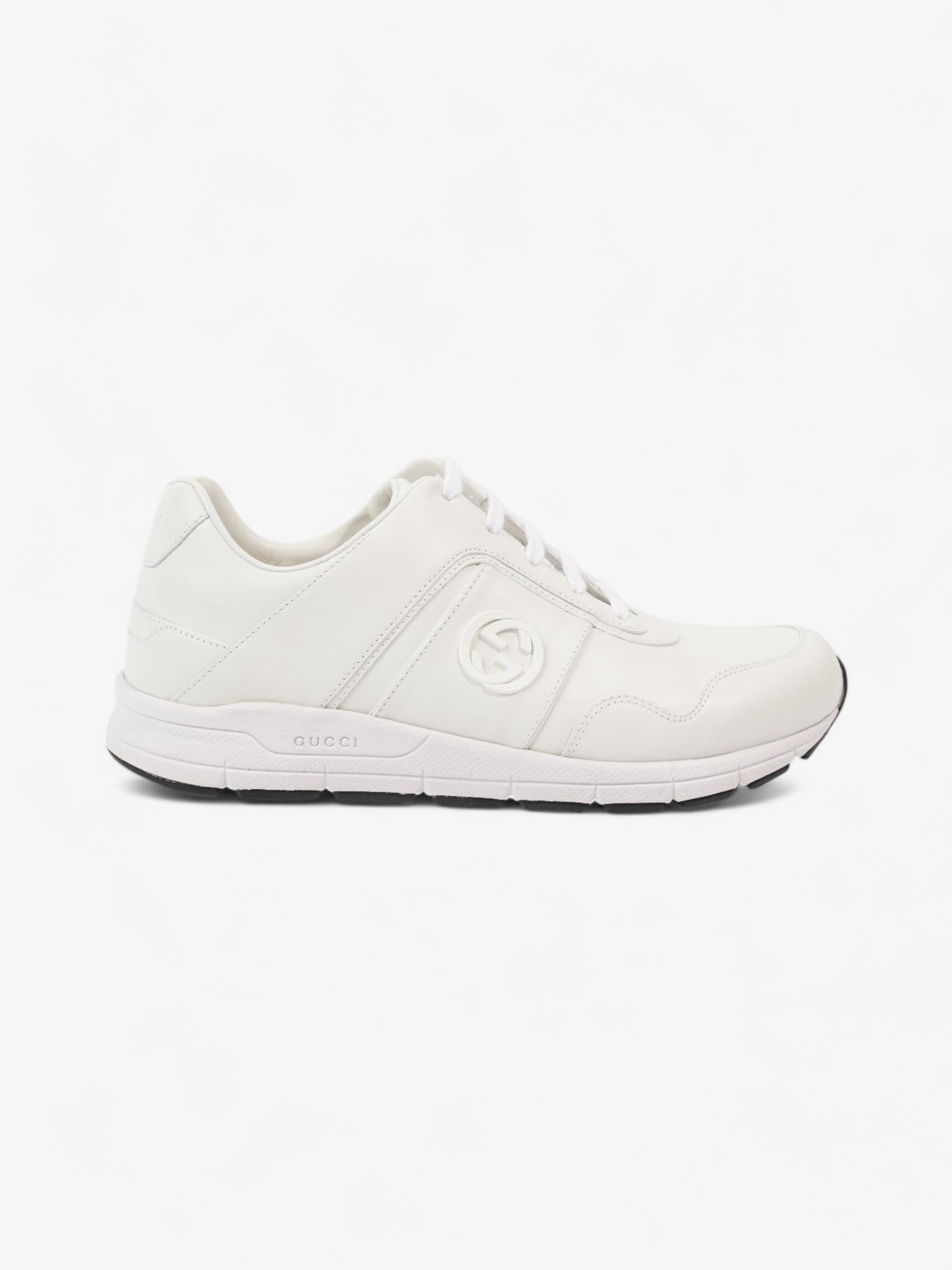 Gucci GG Low-top Sneakers White Leather EU 39.5 UK 6.5