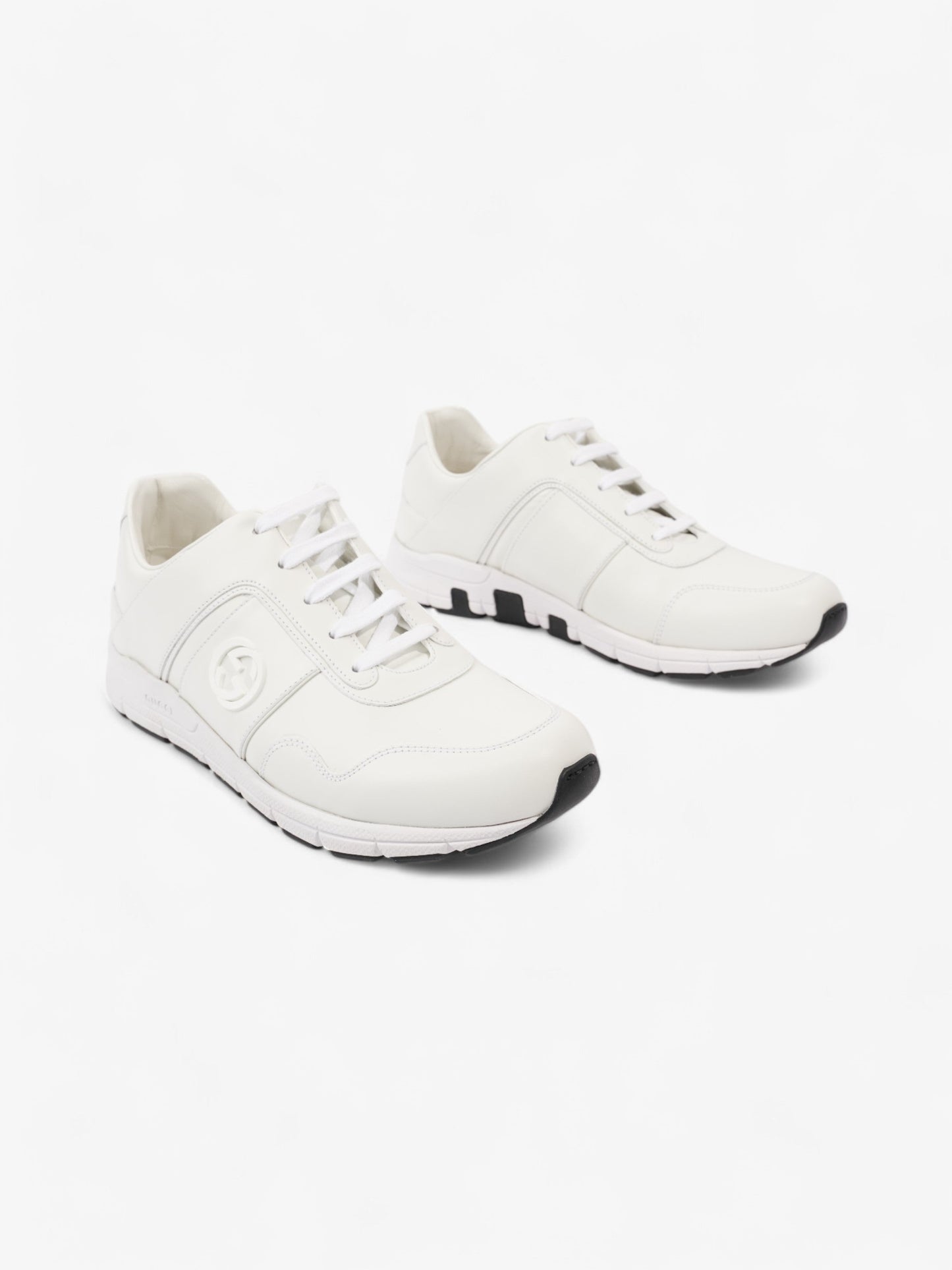 Gucci GG Low-top Sneakers White Leather EU 39.5 UK 6.5